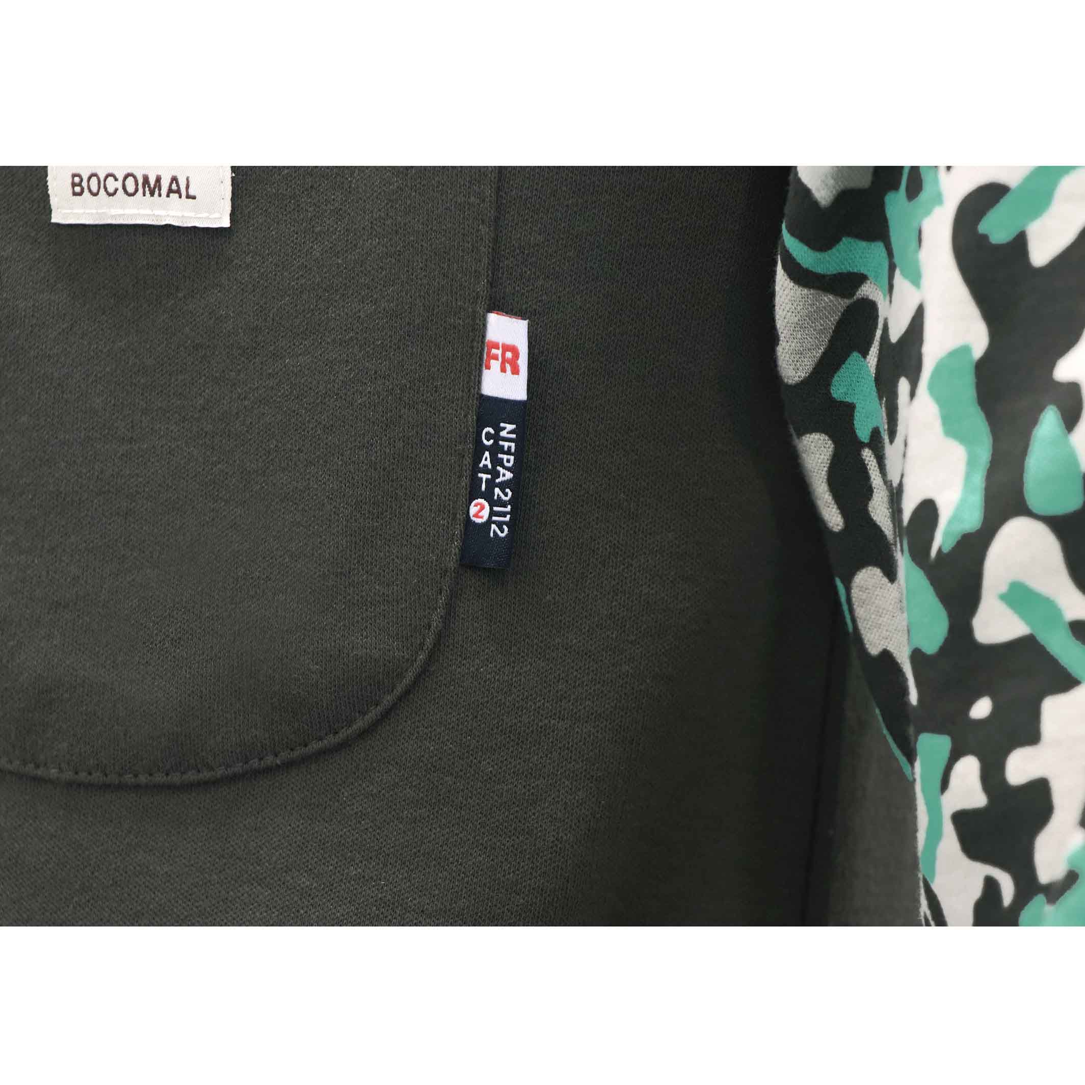 7OZ Button Pullover T-Shirt/Camouflage-5703