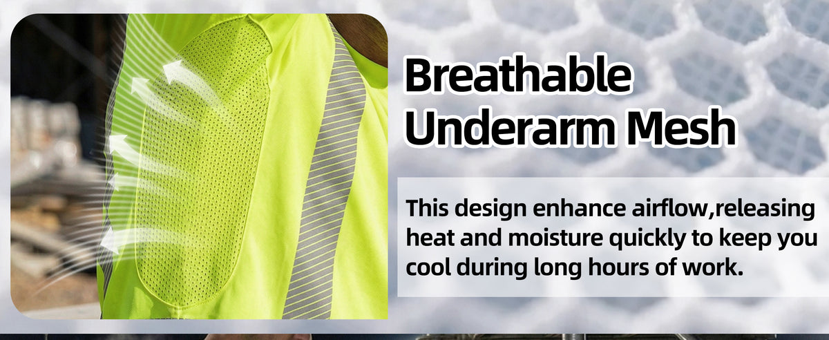 6.5OZ FR Hi Vis Reflective Vented Mesh Modacrylic Cotton Inherent T-Shirt-6036