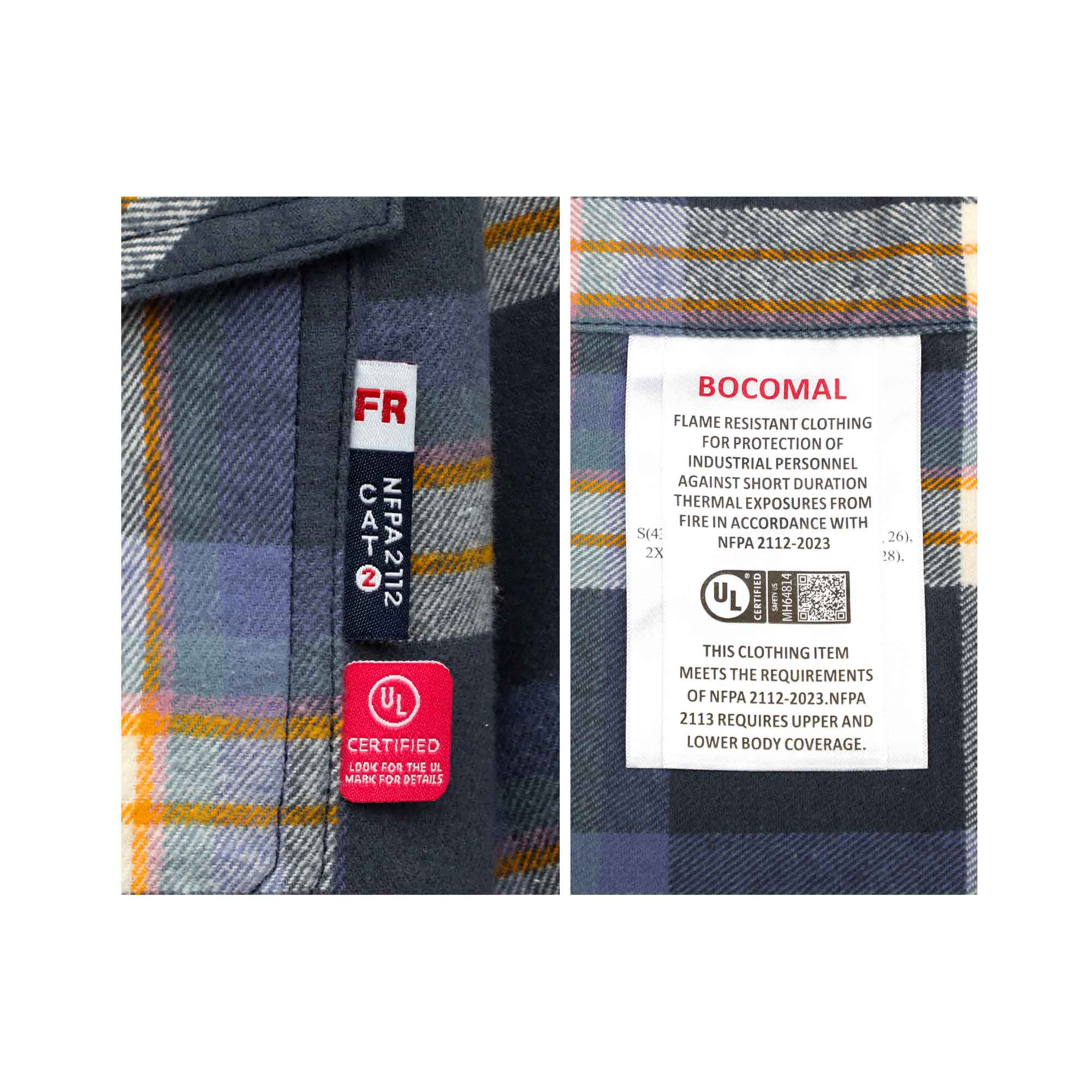 8.5OZ Plaid Flannel Shirts With Hoodie-3818H