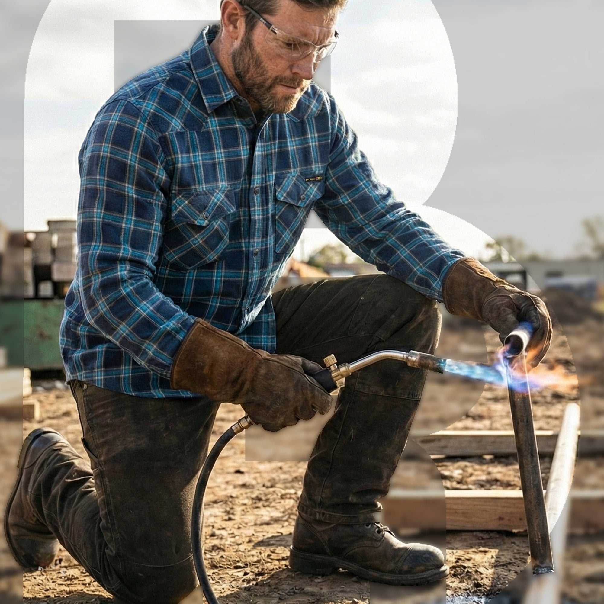 7.5OZ FR 100% C NFPA2112 Welding Shirt- 0910