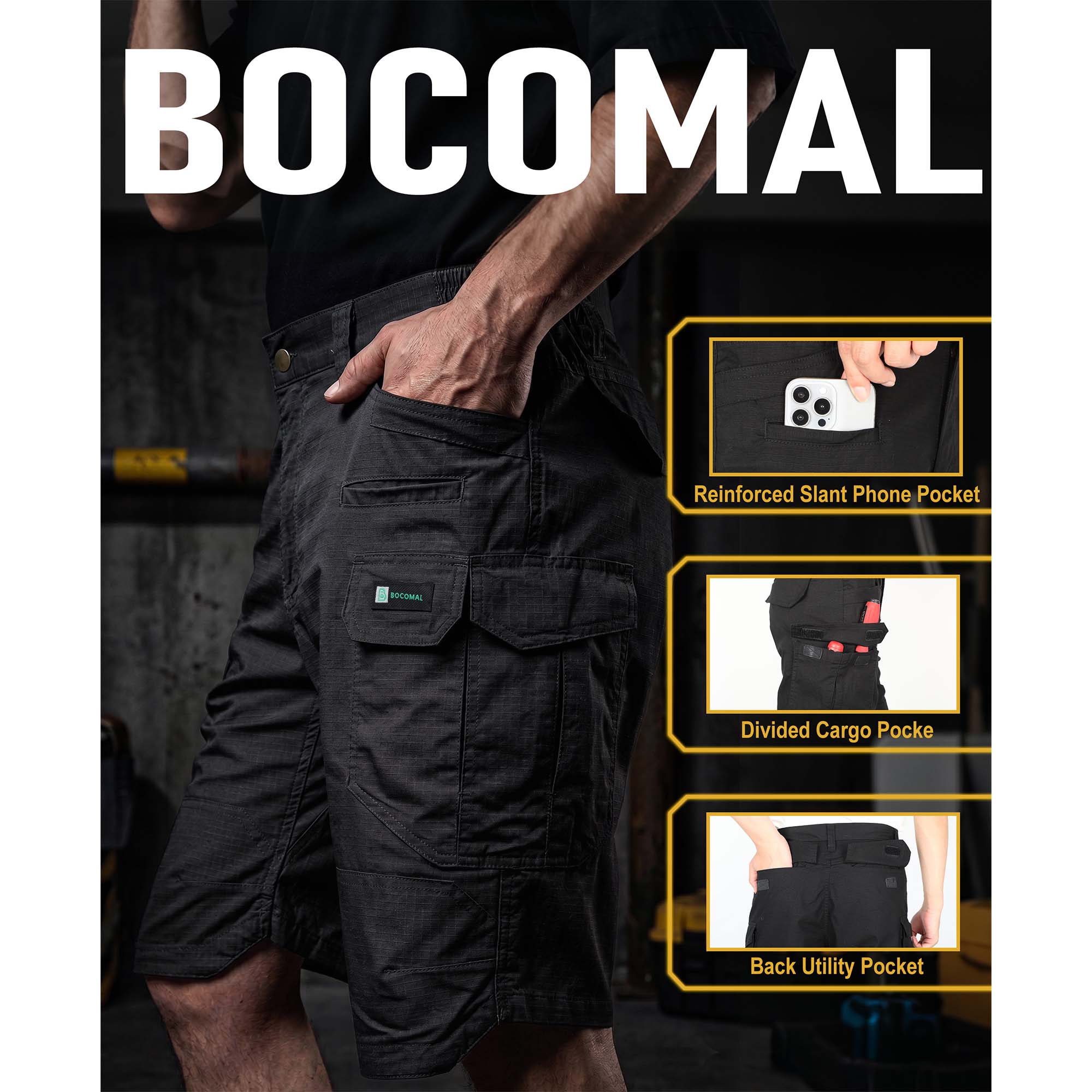 6.5OZ Lightweight Work Cargo Shorts (NON-FR) - PN061R