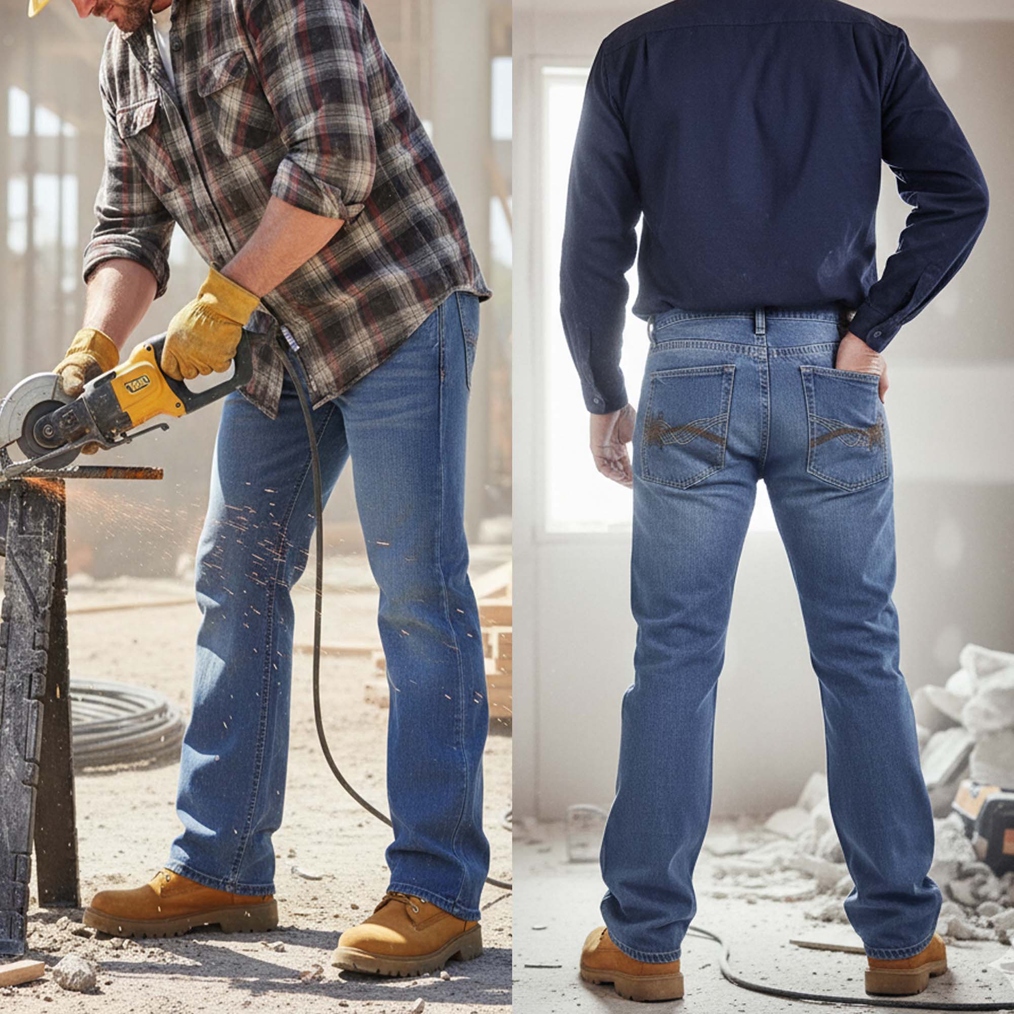 10oz Midweight EX-Soft Relaxed Boot Vintage Washed FR Work Pants-8306