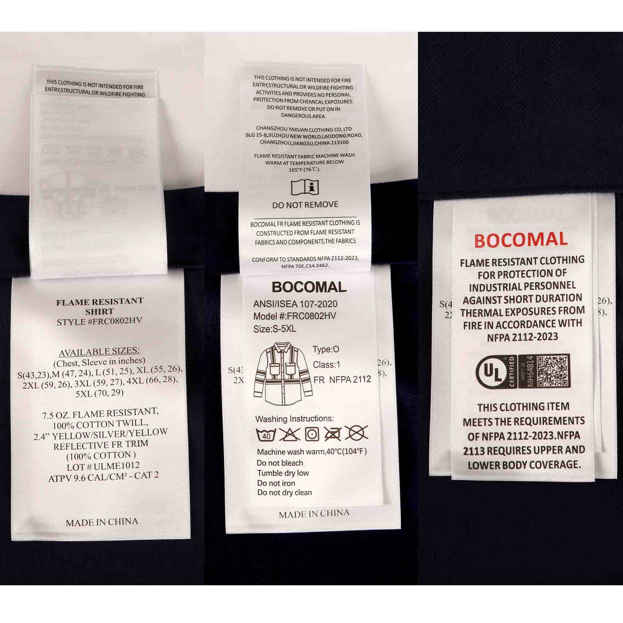 6.5OZ FR Hi Vis Work Shirts with Pearl Snap/Type O Class 1-0902HV