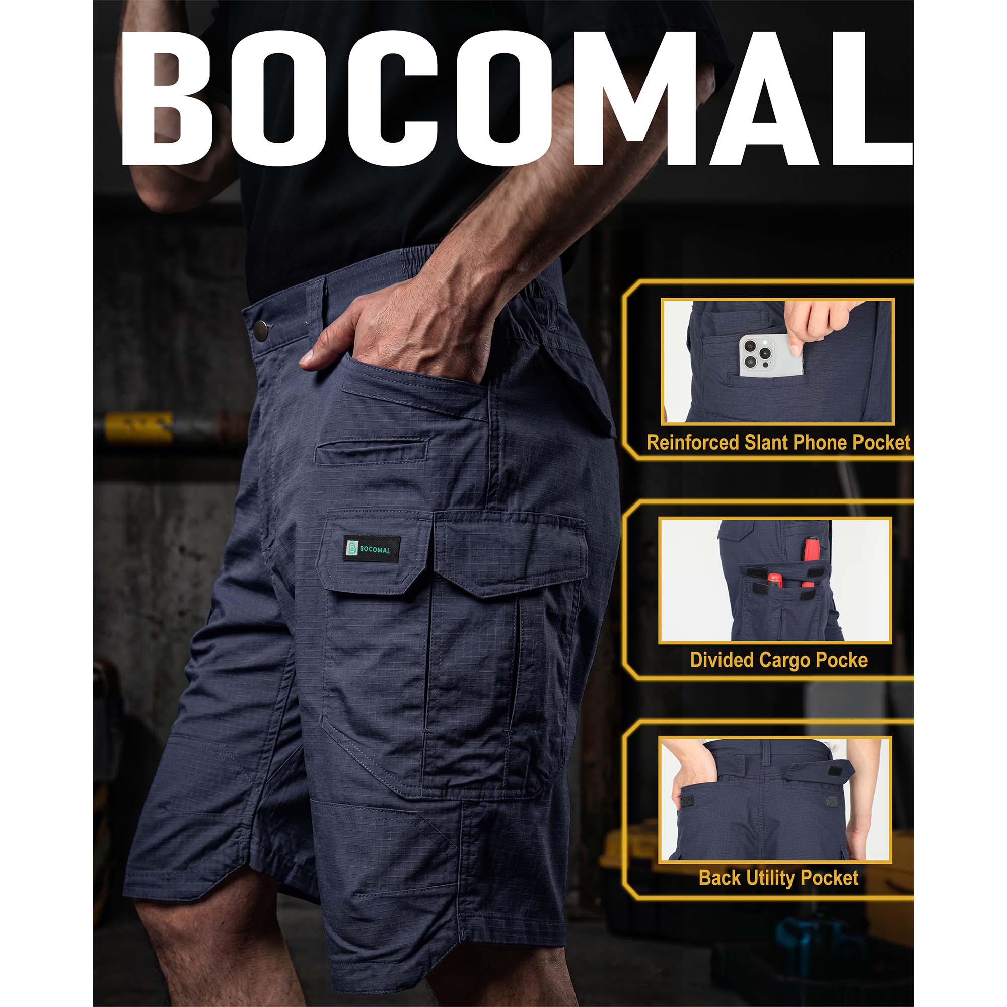 6.5OZ Lightweight Work Cargo Shorts (NON-FR) - PN061R