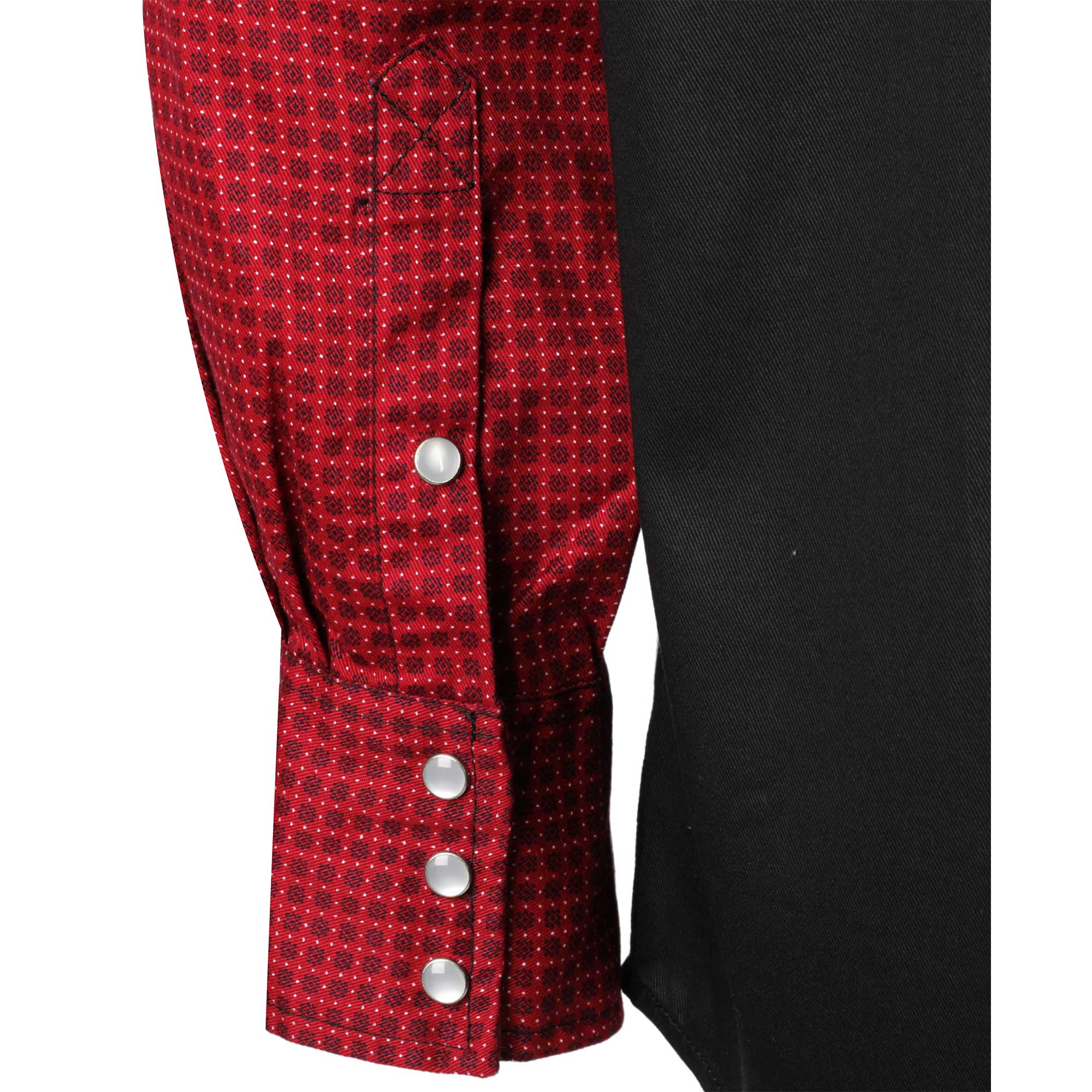 6.5OZ Pearl Snaps Two Tone Plaid/Solid Flame Resistant Cotton Welding Shirt-0907P