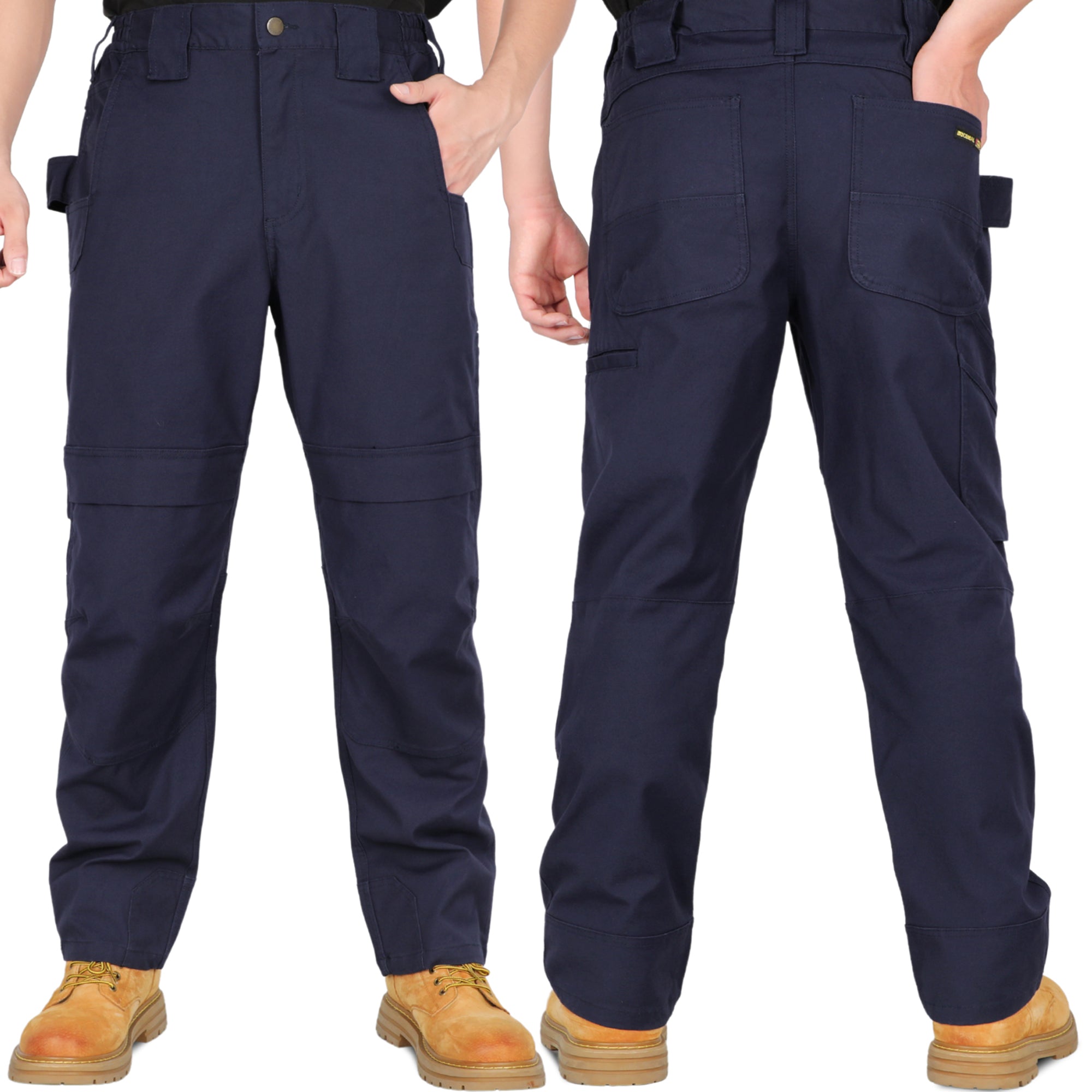 8.5OZ Midweight Relaxed Fit Stretch Canvas Cargo Pants-8632