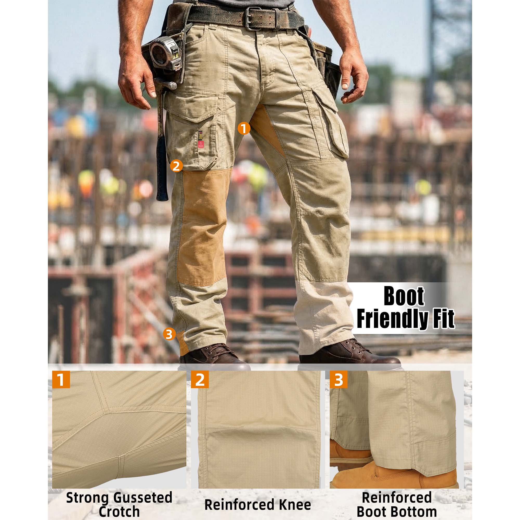 7OZ Lightweight FR Work Cargo Hiking Pant - B428