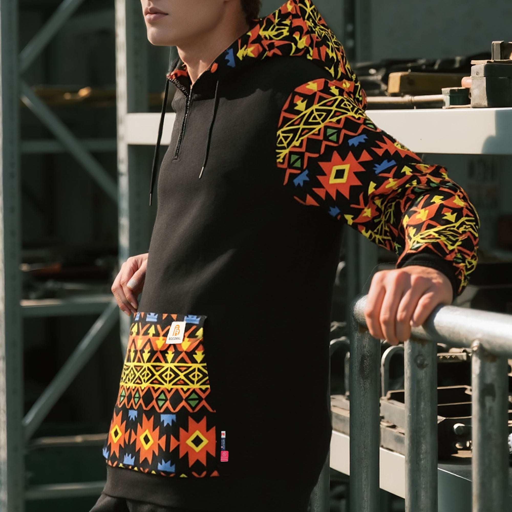 10.5OZ Classic 1/4 Zipper Pullover Hoodies/Printing(Final Sale)-4509P