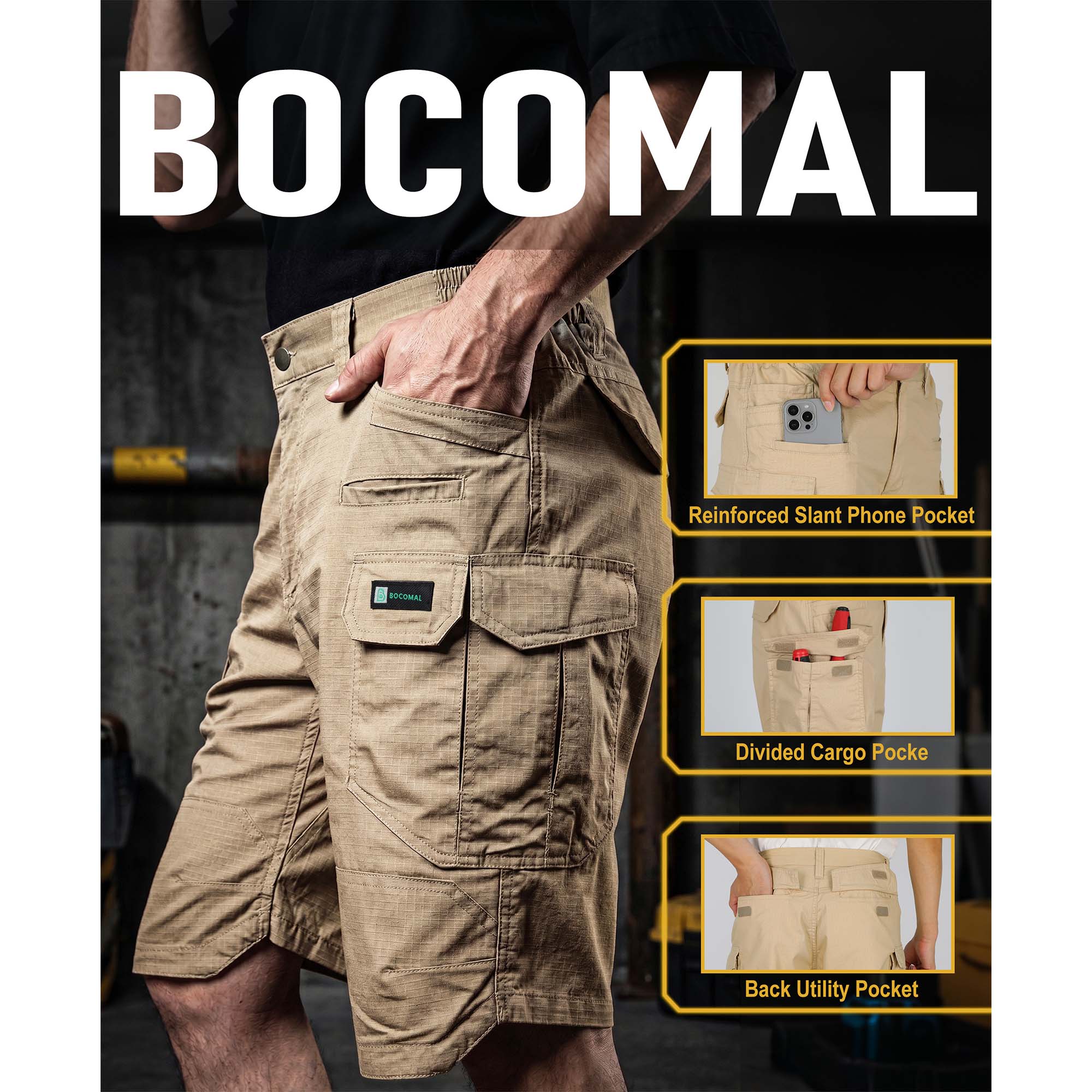 6.5OZ Lightweight Work Cargo Shorts (NON-FR) - PN061R