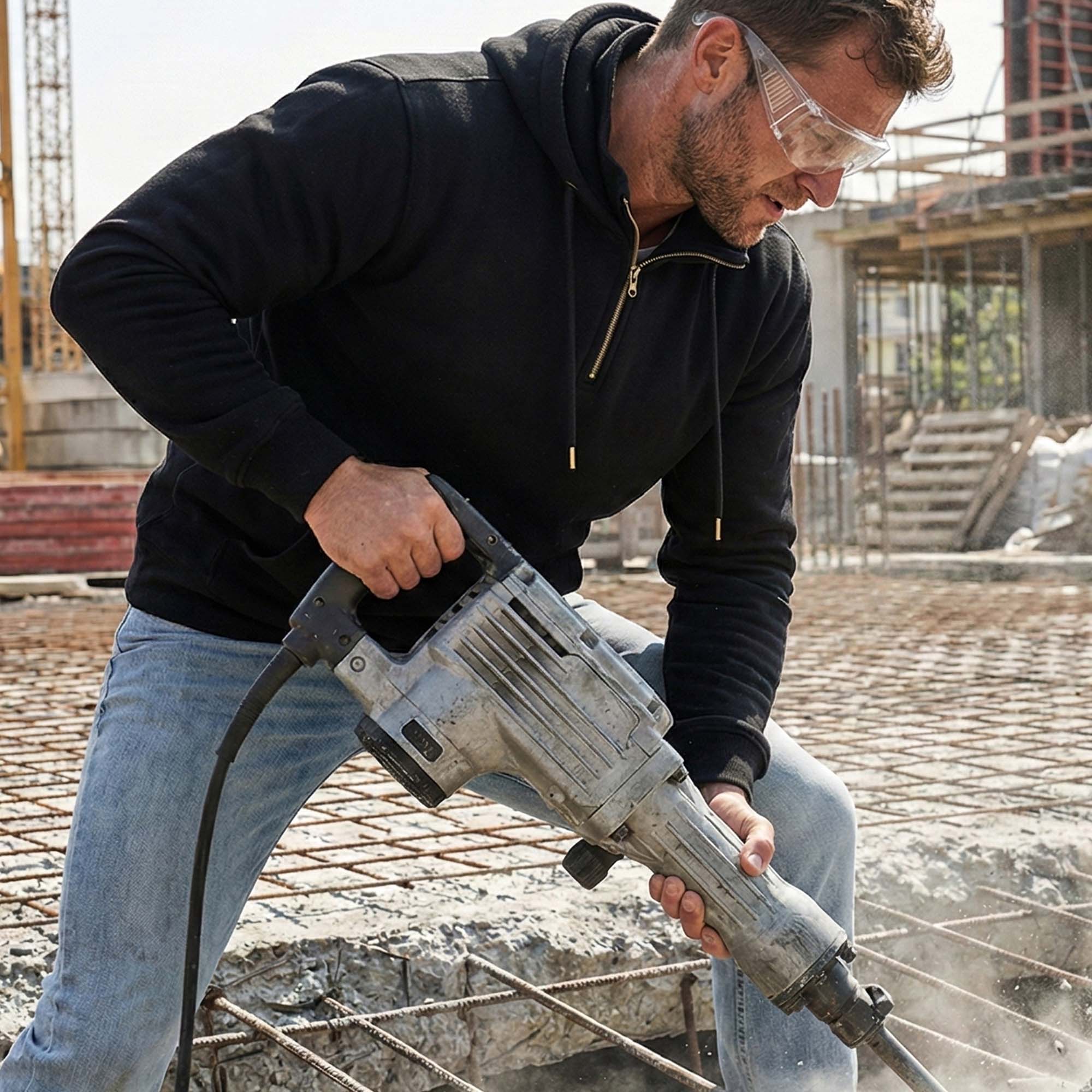 7.5oz Lightweight 1/4 Quarter Zipper Water/Stain Repellent FR Hooded Sweatshirts -4513