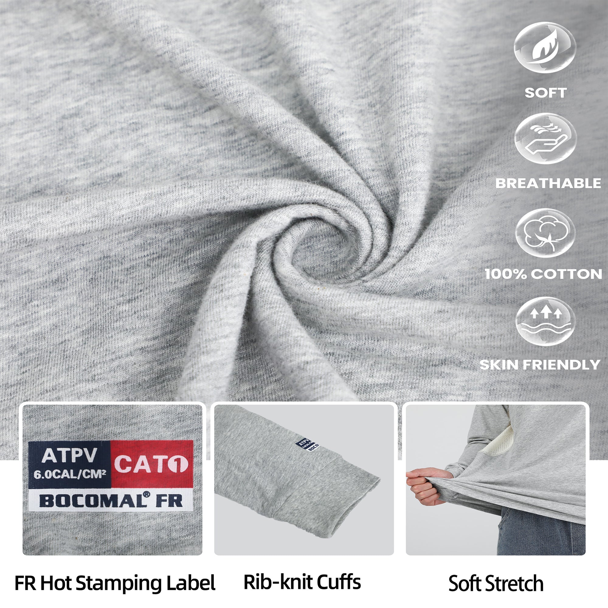 4.5OZ Vented Mesh Loose Fit EX Lightweight Flame Resistant Crew Neck T-Shirts-9717