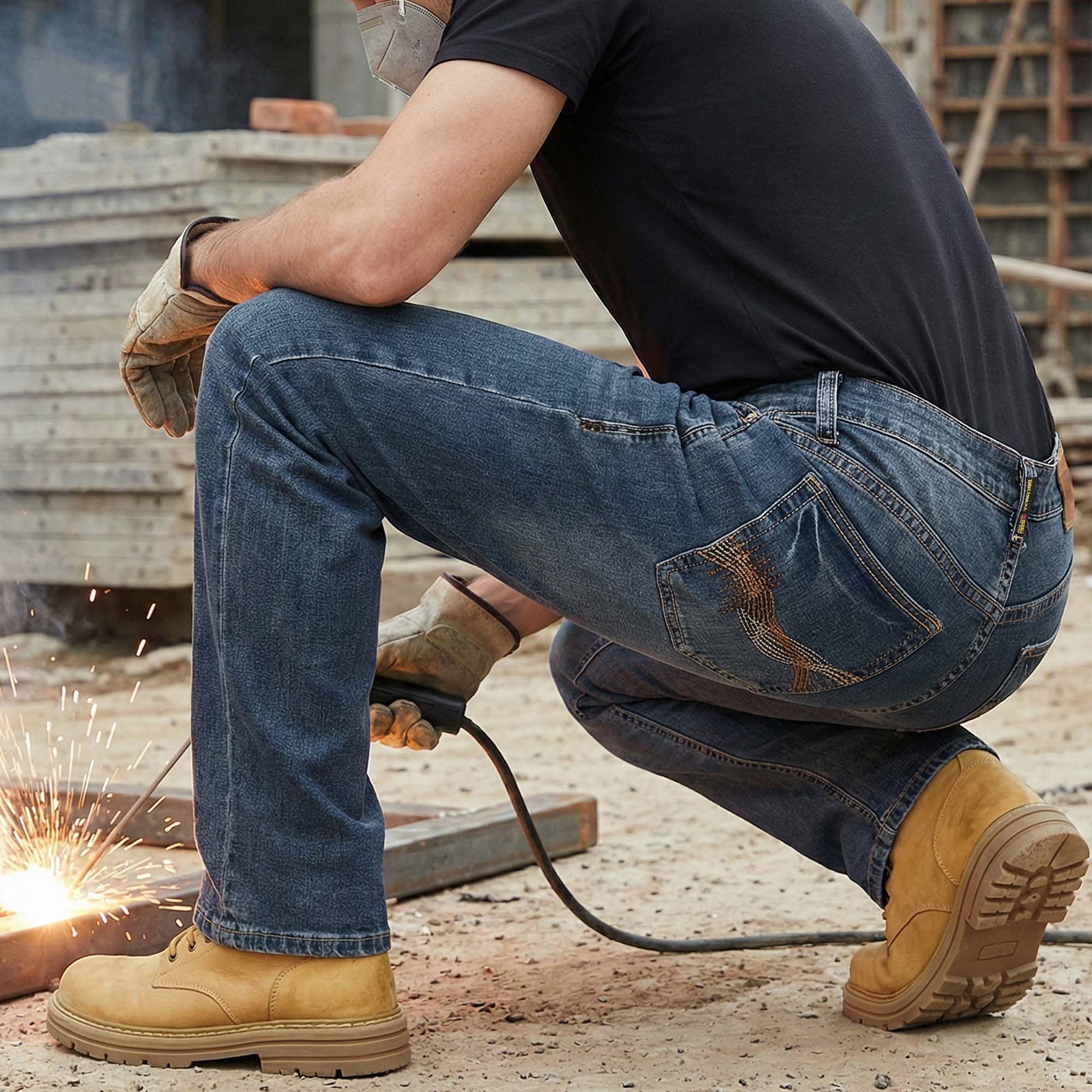 10oz Midweight EX-Soft Relaxed Boot Vintage Washed FR Work Pants-8306