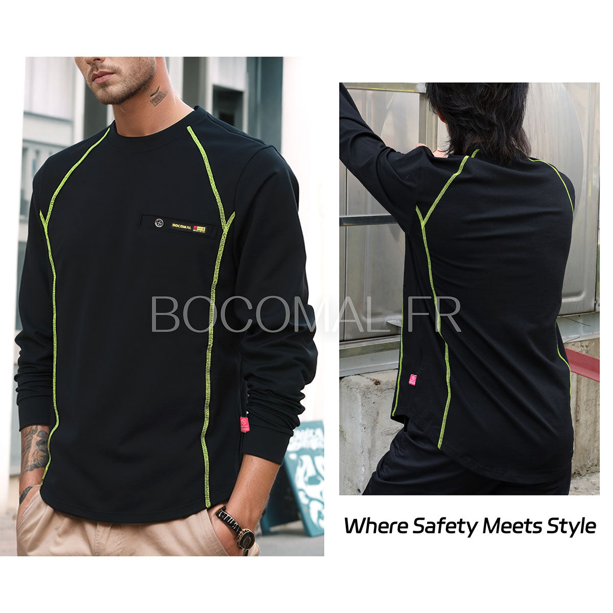 6OZ FR Mid-weight Melt Pocket Crew Neck T-shirts-4422