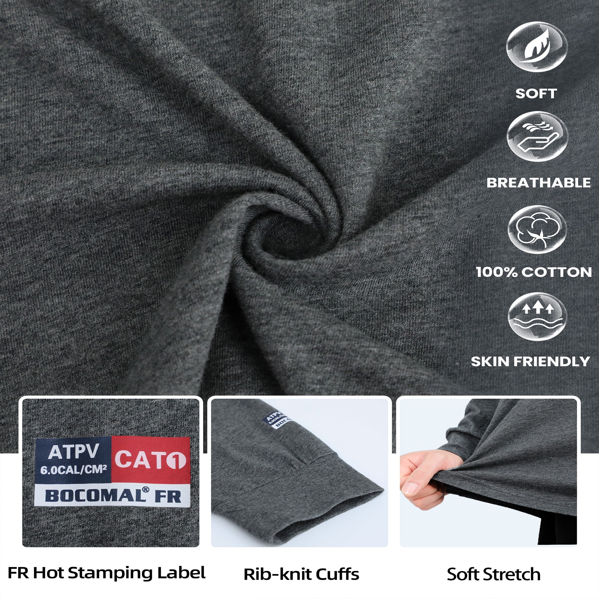 4.5OZ Vented Mesh Loose Fit EX Lightweight Flame Resistant Crew Neck T-Shirts-9717