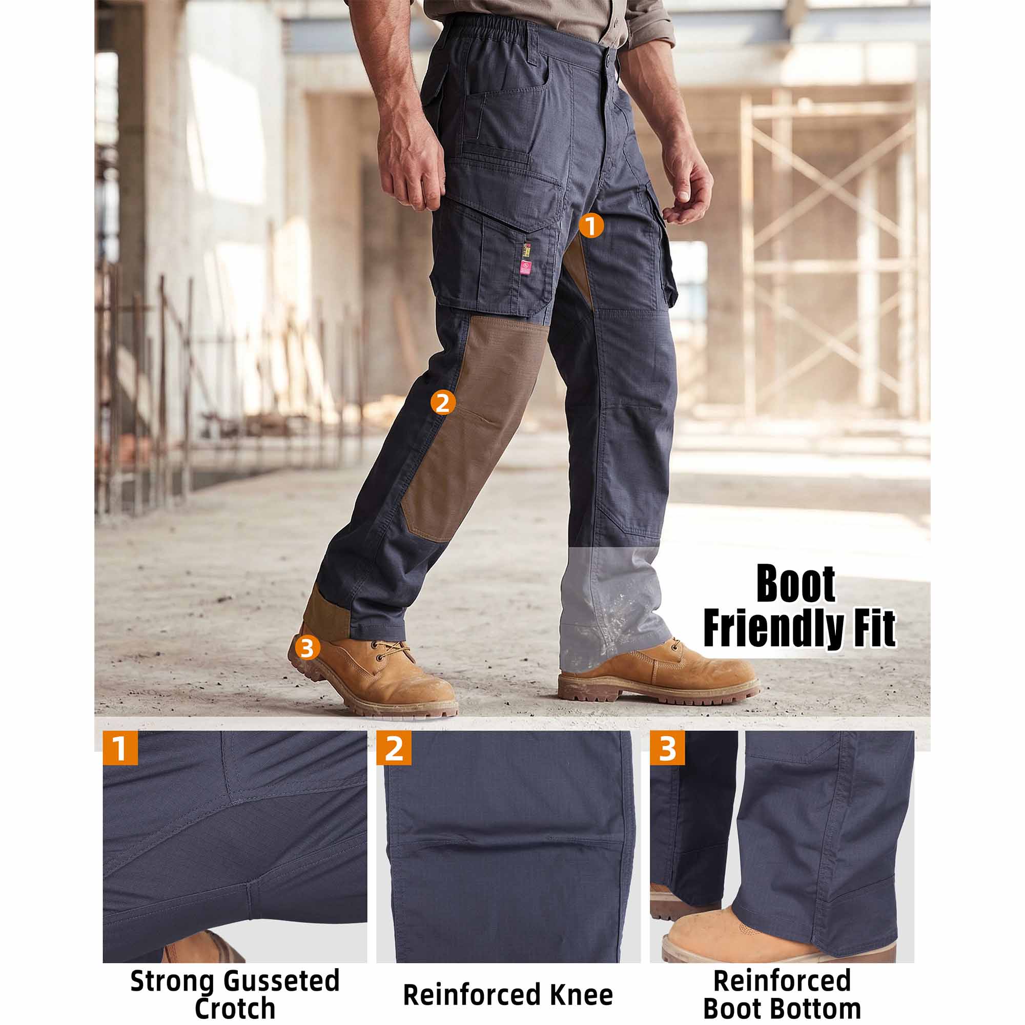 7OZ Lightweight FR Work Cargo Hiking Pant - B428