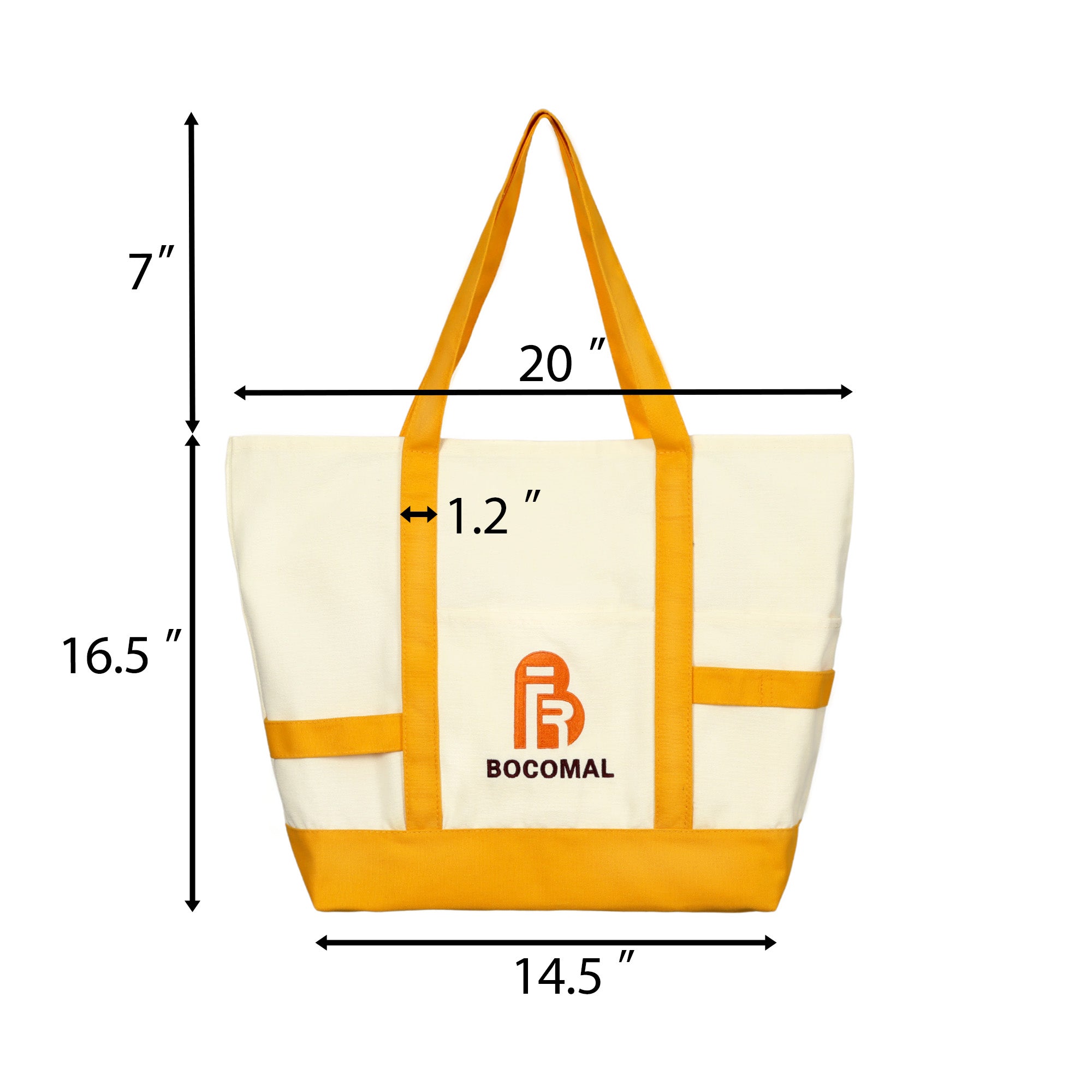 20"x16.5" Premium Reusable Trapezoidal Canvas Tote Bags(NON-FR)