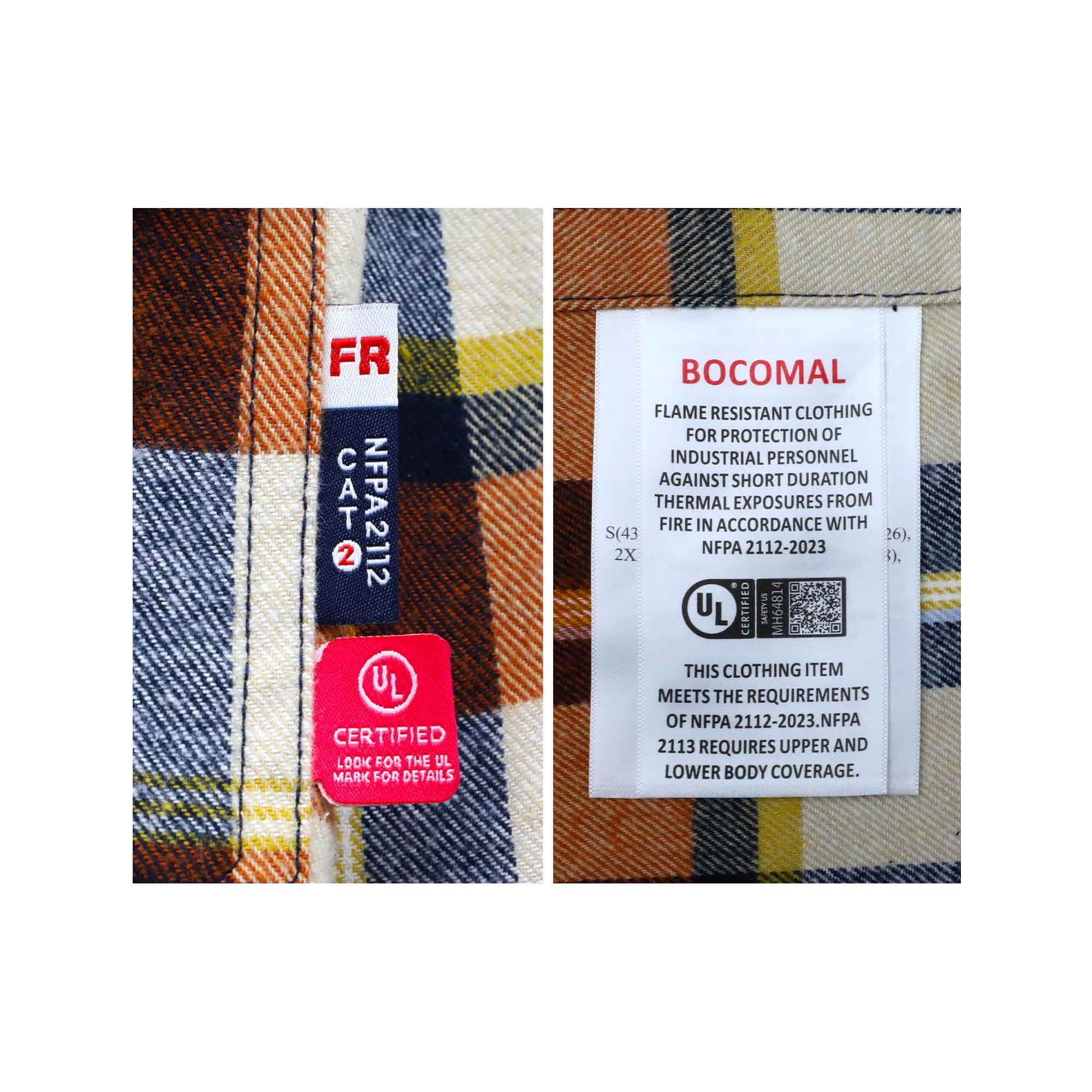8.5OZ Plaid Flannel Shirts With Hoodie-3818H