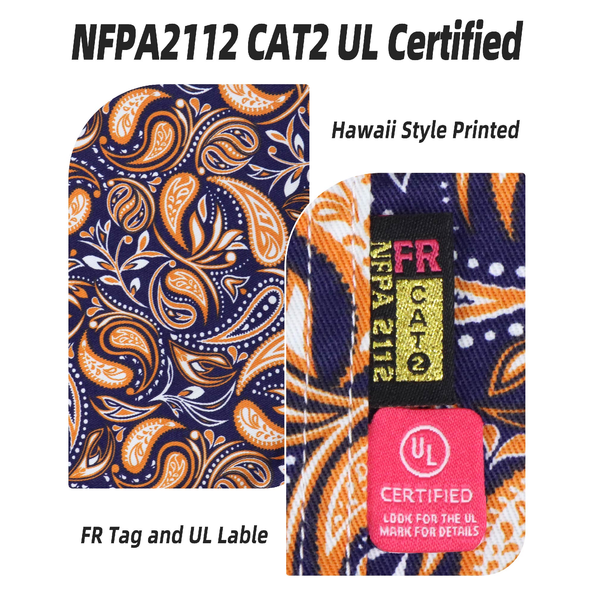 6.5OZ Lightweight Printed FR Shirts With Pearl Snap-0916A