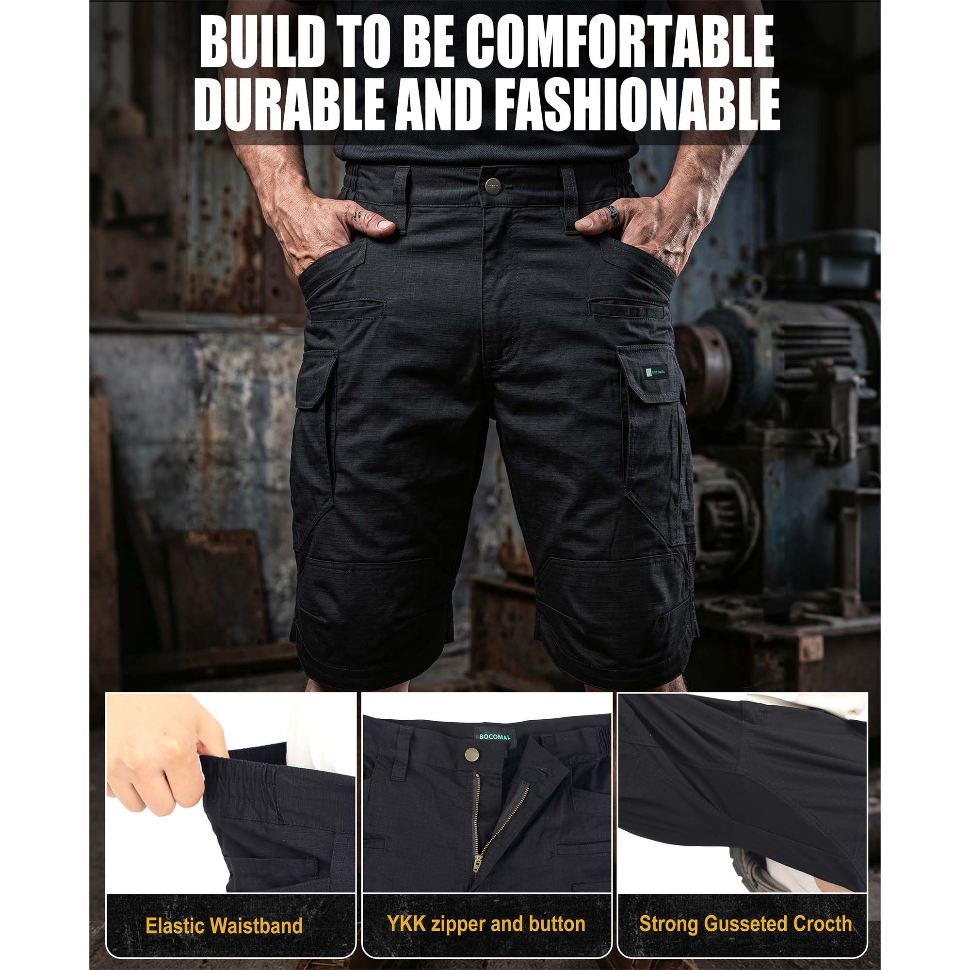 6.5OZ Lightweight Work Cargo Shorts (NON-FR) - PN061R