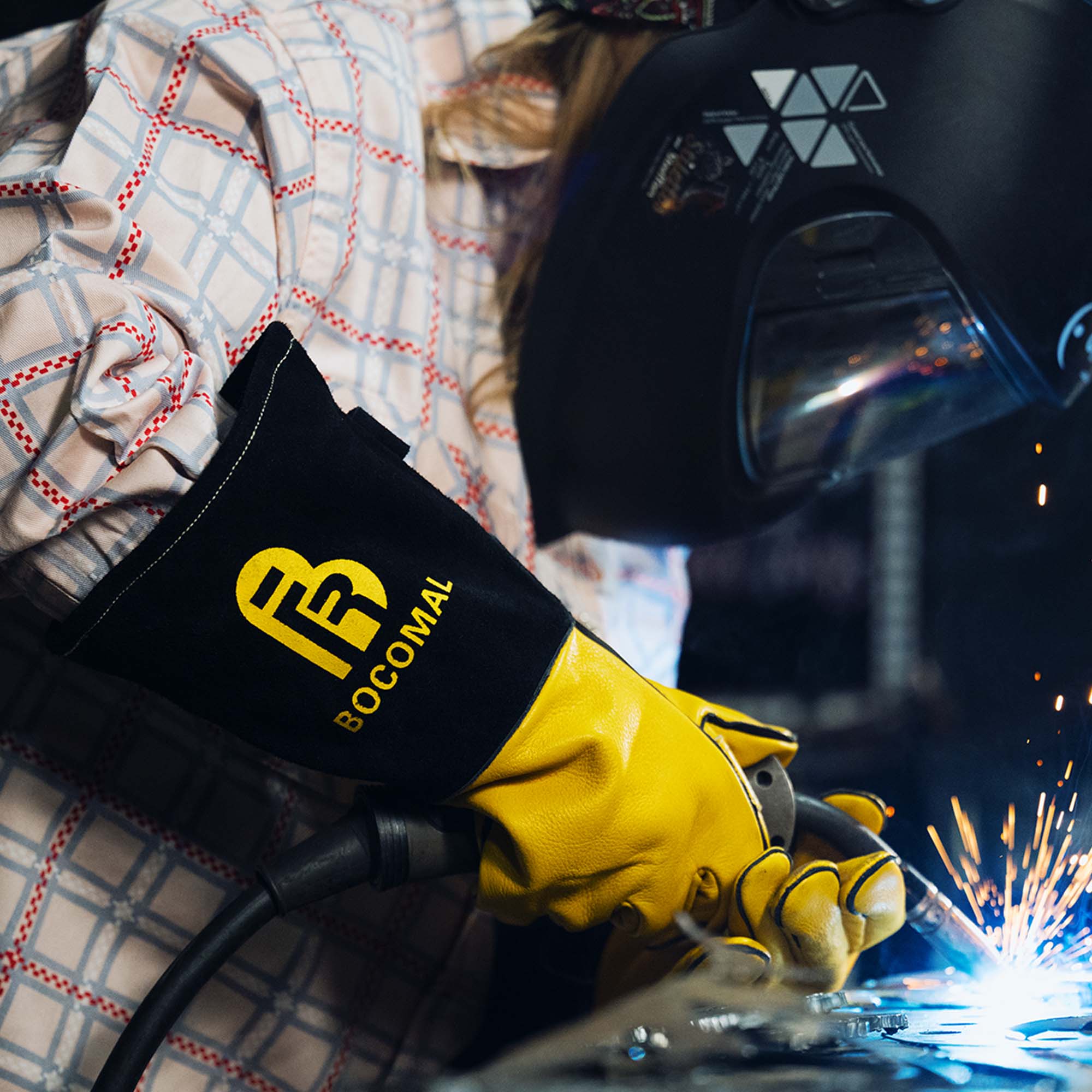 Classic Welding Gloves,Grain Leather Multi Tasks,14" Lined Leather Mig/Stick Gloves, Kevlar Stitching-0101/0201