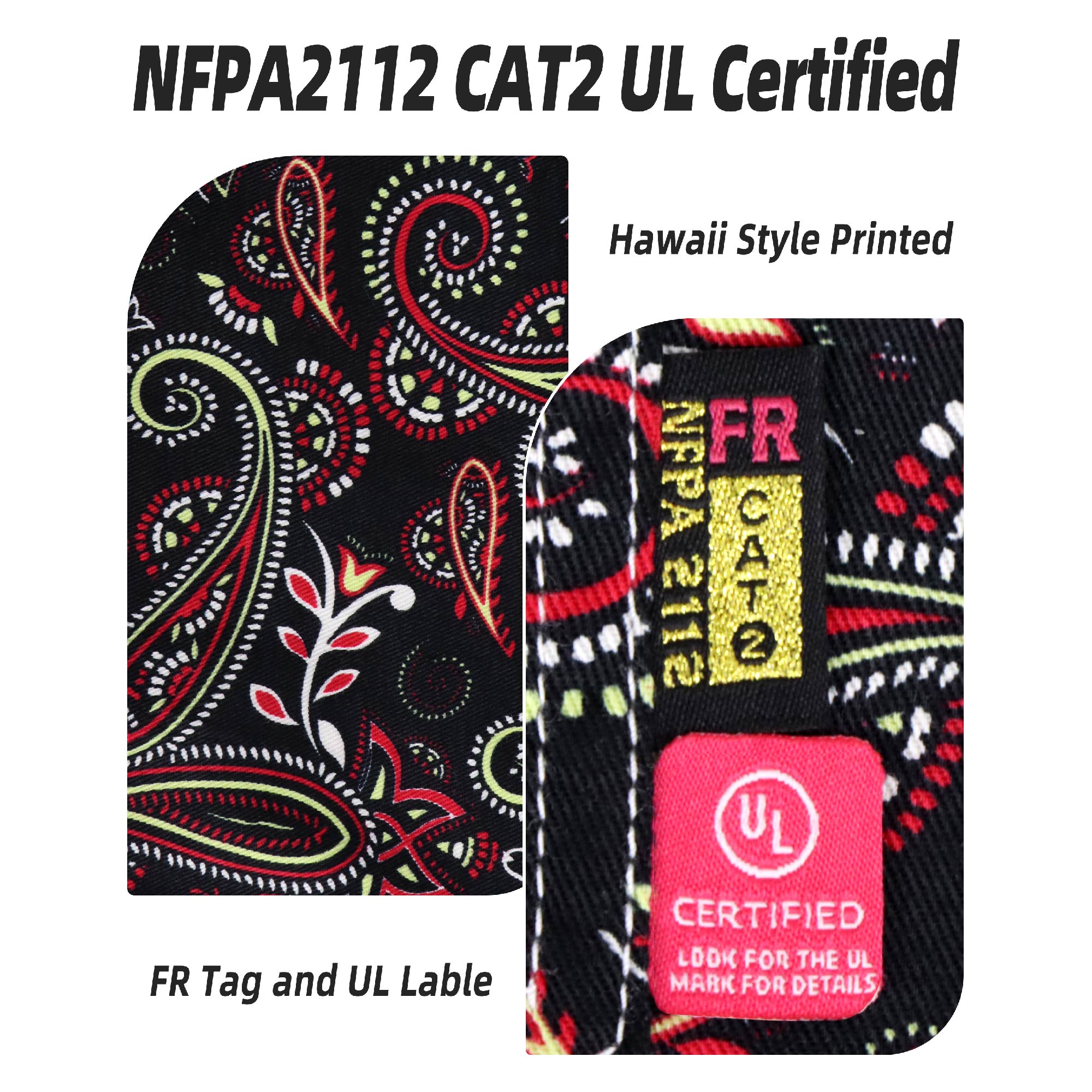 6.5OZ Lightweight Printed FR Shirts With Pearl Snap-0916A