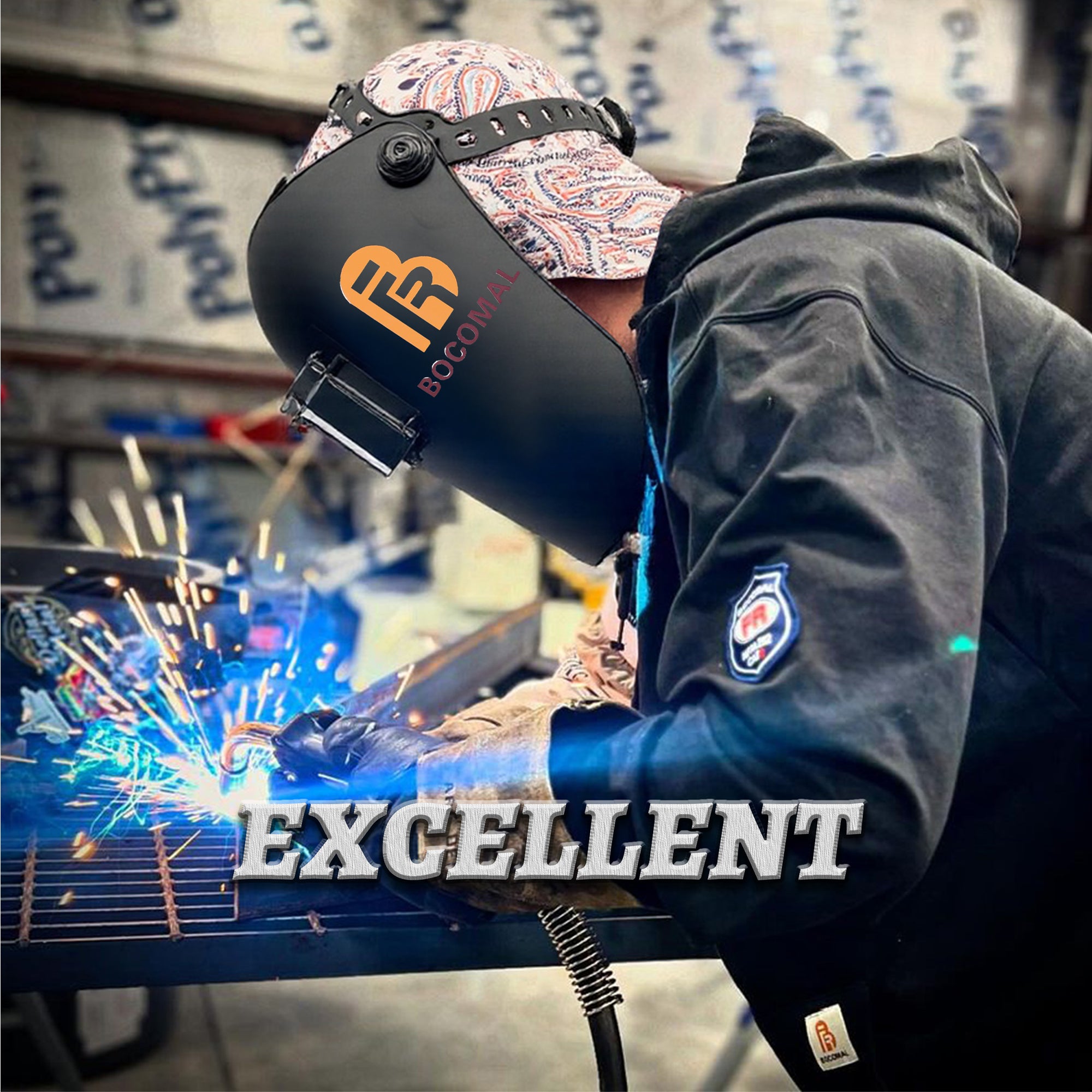 6.5OZ Mid-weight Cotton Twill Flame Resistant Paisley Printed Welding Cap - 4816S