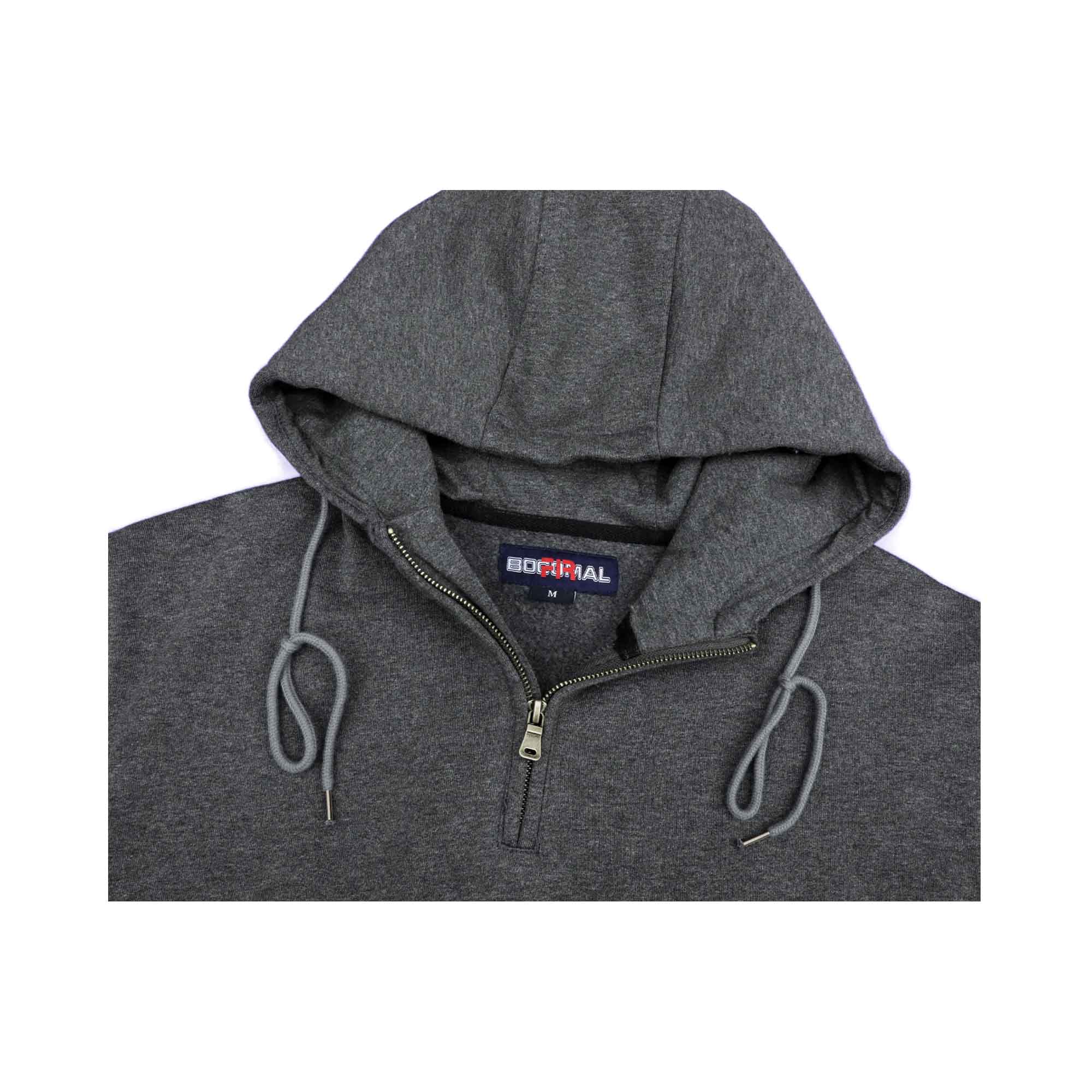 BOCOMAL FR hoodies FR Zipper Front Hooded Sweatershirt Men's