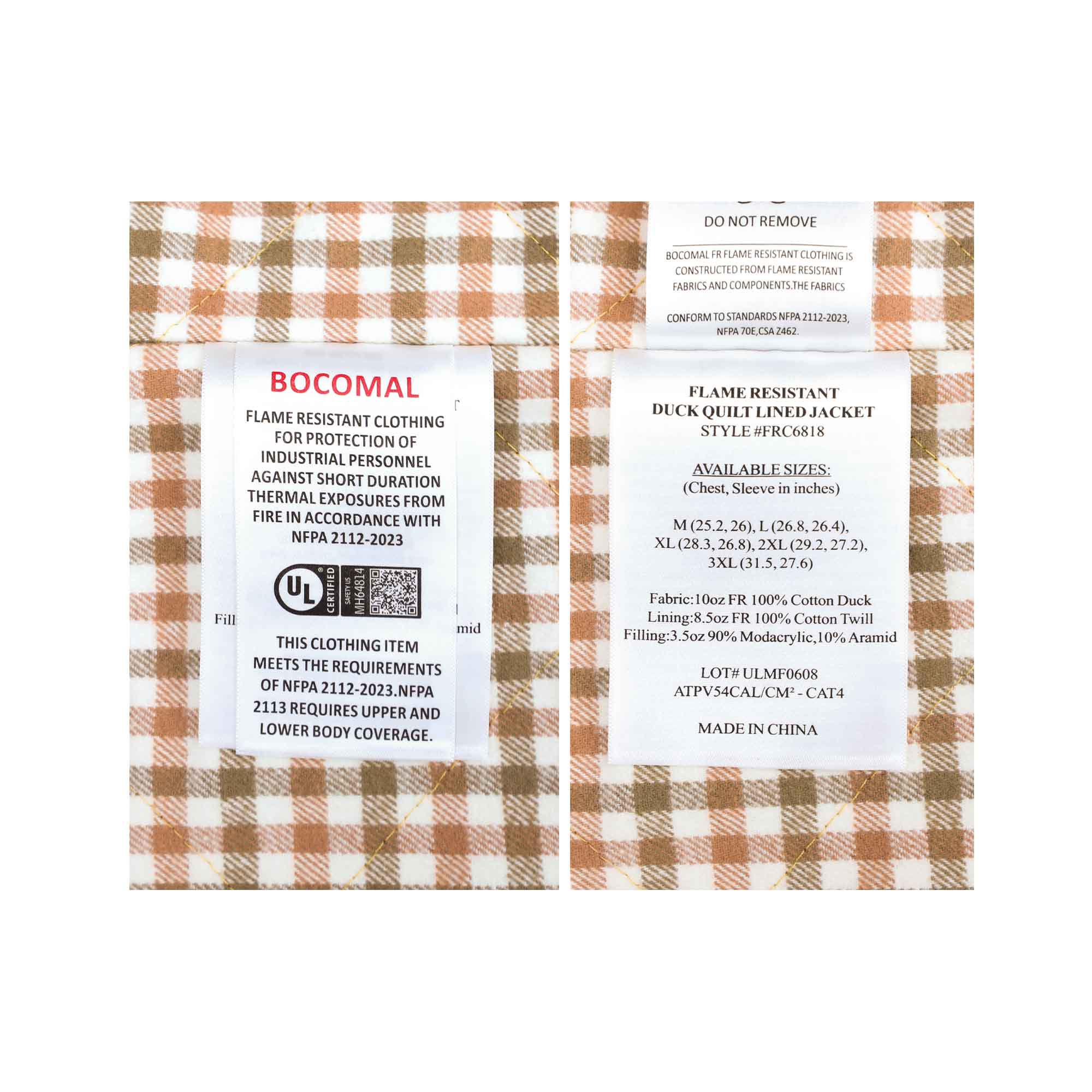 NEW Lined Jacket Water/Rain Repellent and Oil Resistant(Final Sale)-6804