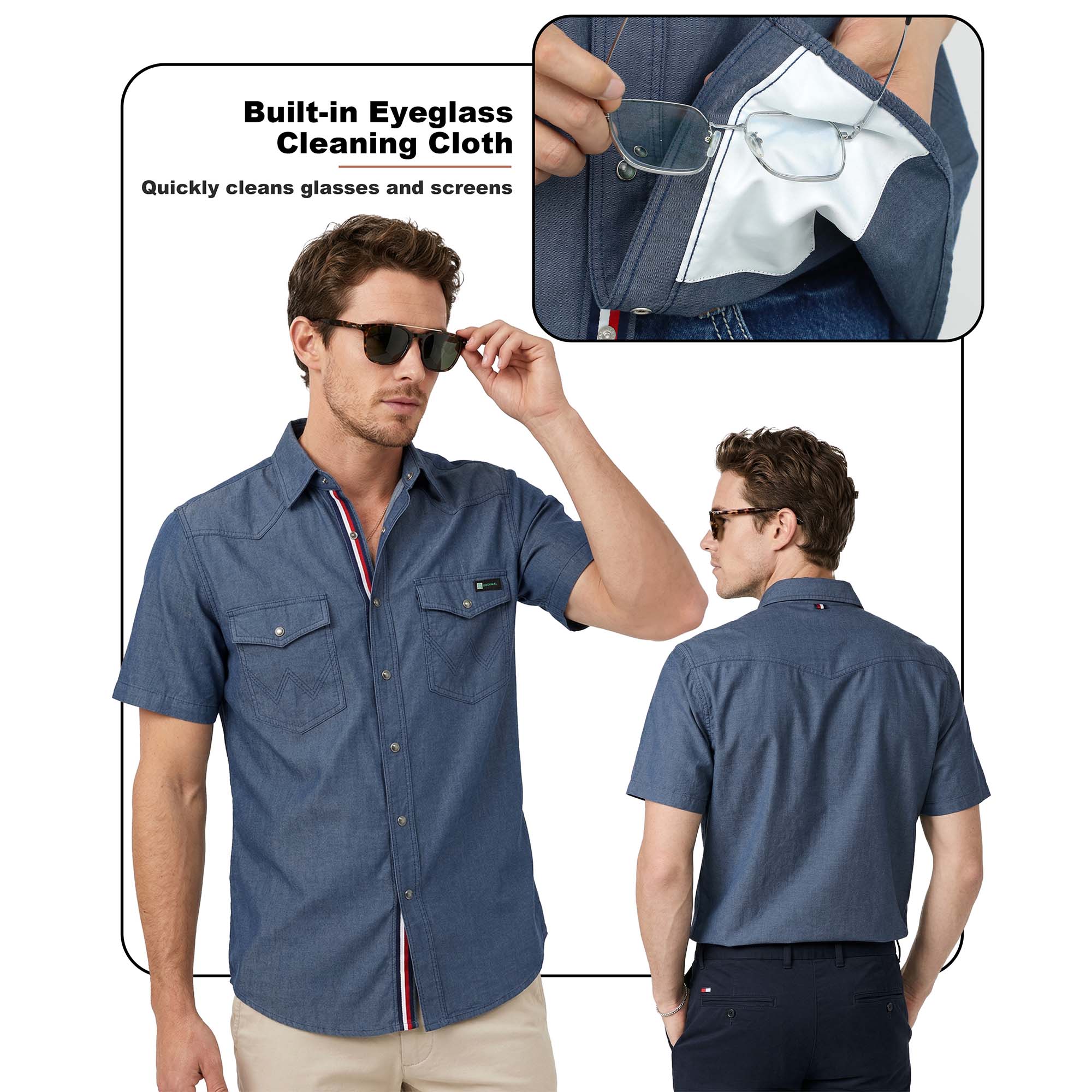 5OZ Lightweight 100% C Chambray Shirt (NON-FR)-SH041L