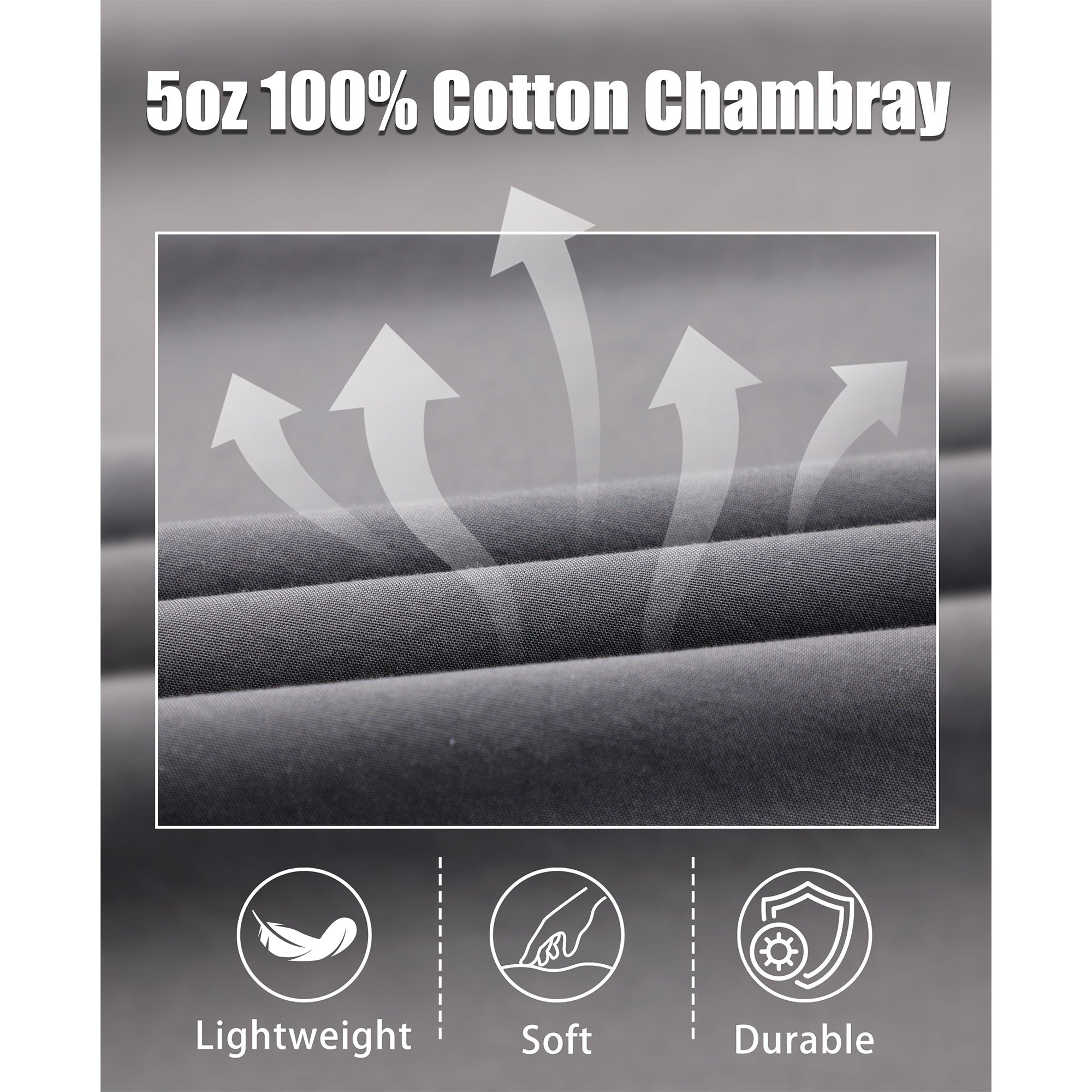 5OZ Lightweight 100% C Chambray Shirt (NON-FR)-SH041L