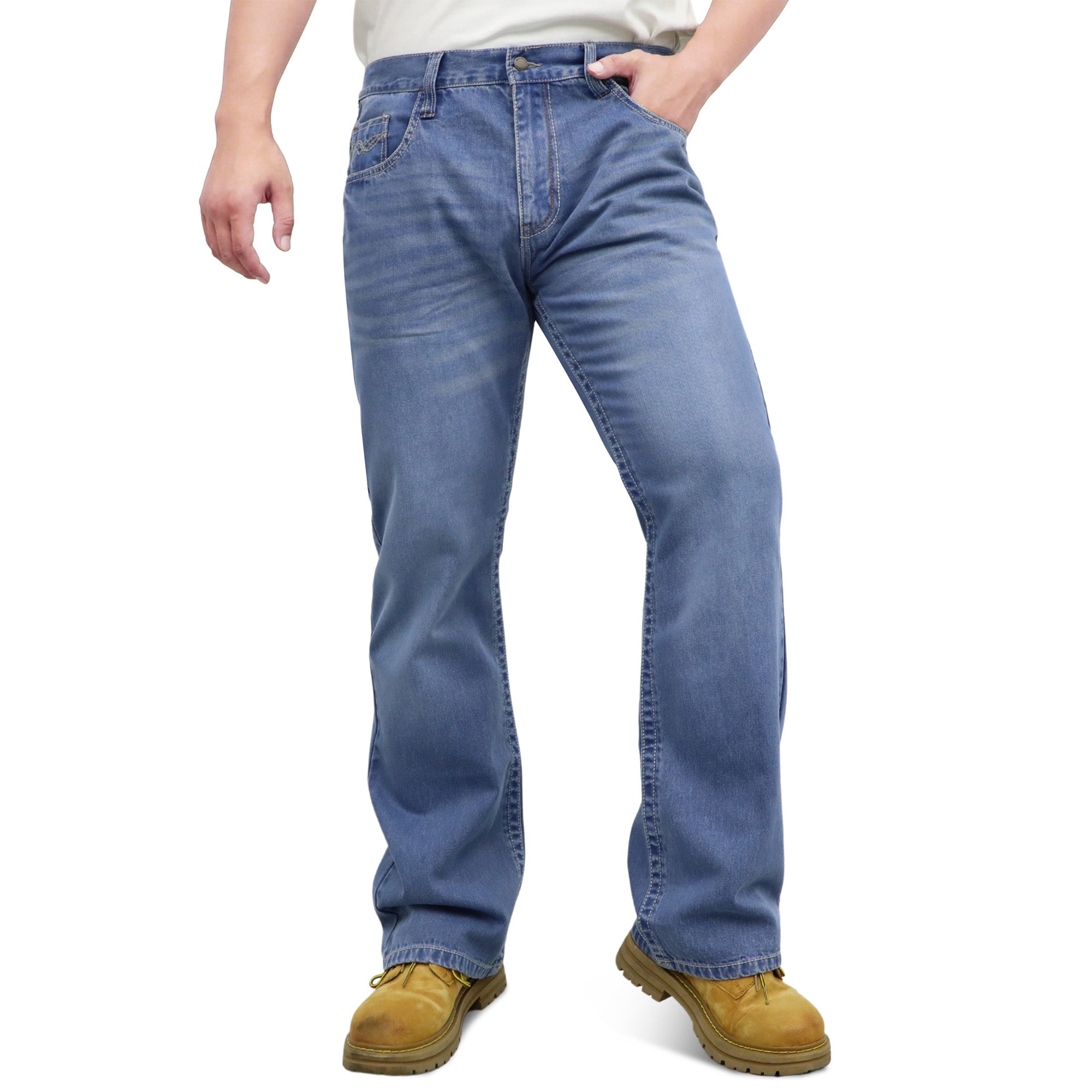 10oz Midweight EX-Soft Relaxed Boot Vintage Washed FR Work Pants-8306