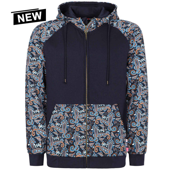 7.5oz Lightweight Flame Resistant Pullover Paisley Printed Hoodies-9909P