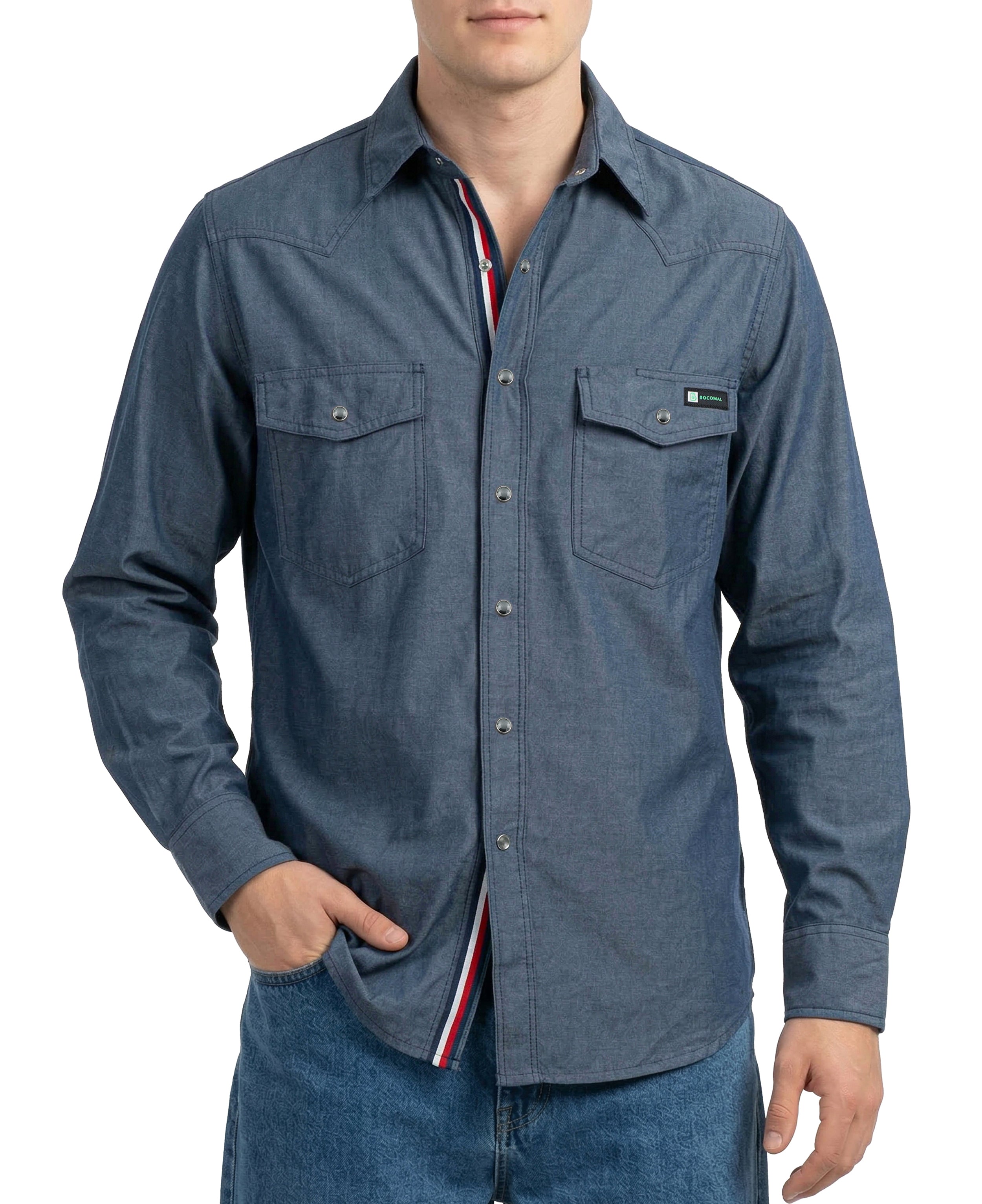 5OZ Lightweight 100% C Chambray Work Shirts(NON-FR) - SH041Q