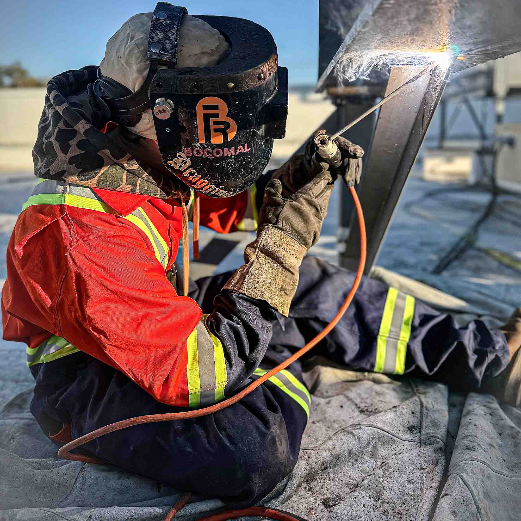 7.5oz Cotton Twill Flame Resistant Fire Retardant High Visibility Work Coverall - 2401HV