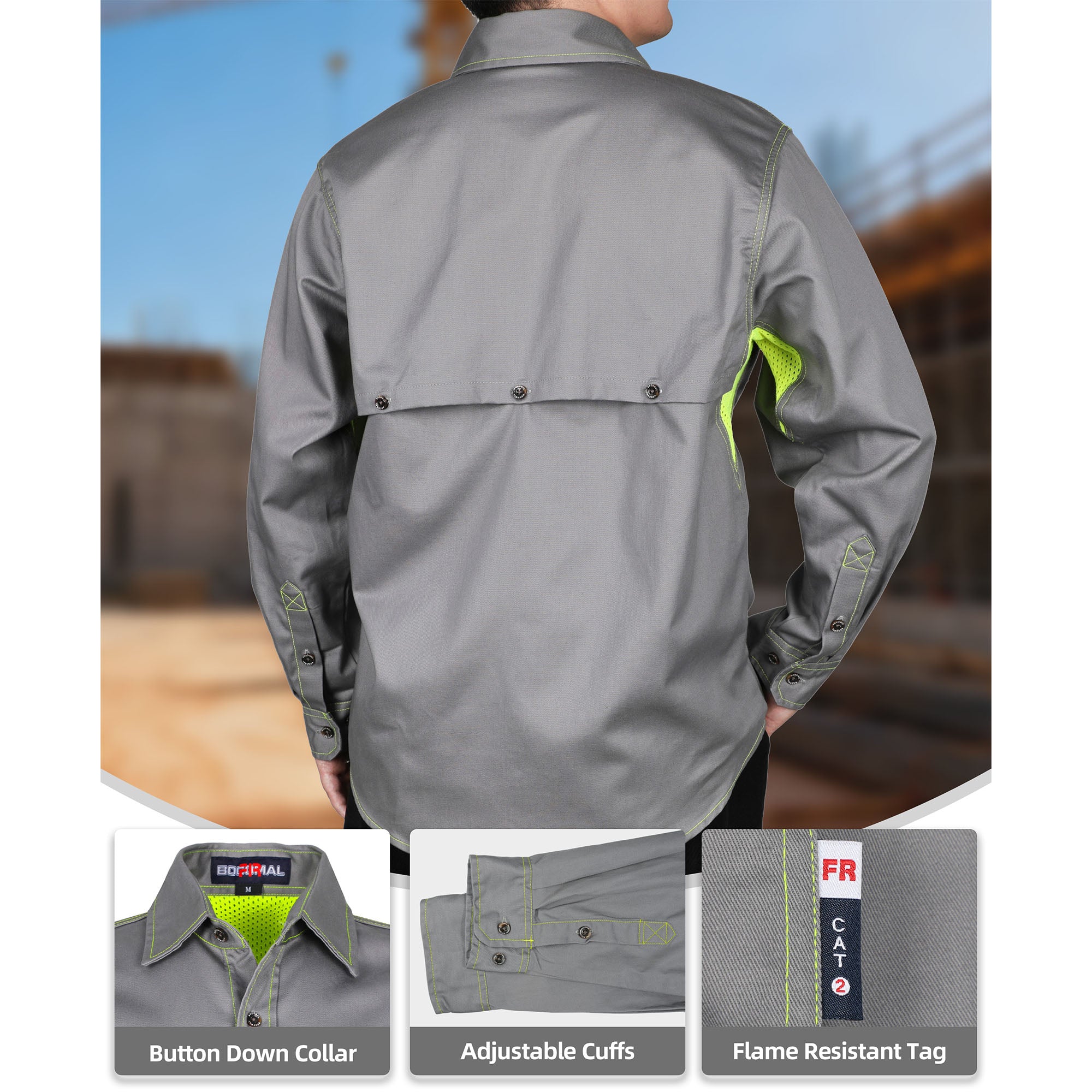 6.5OZ Vented Mesh Back & Underarm Breathable Shirts-1307