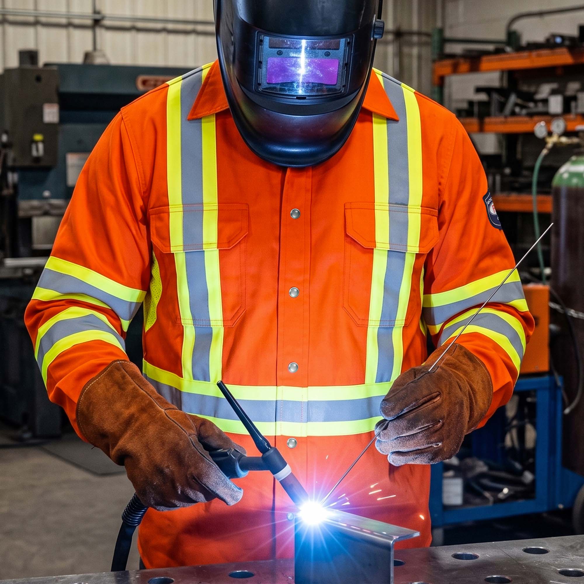 6.5OZ Lightweight Reflective High Visibility Breathable Mesh Vented FR Shirts - B207HV