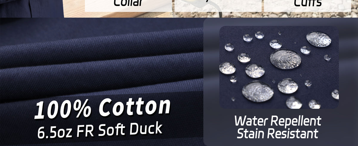 6.5OZ Dura-Light Soft Heather Duck FR Work Shirt -B639