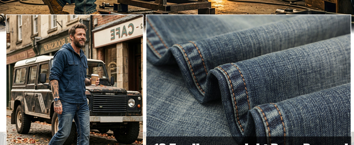 13.5OZ Heavywight Dura-Rugged Slub Denim Jeans(NON-FR)