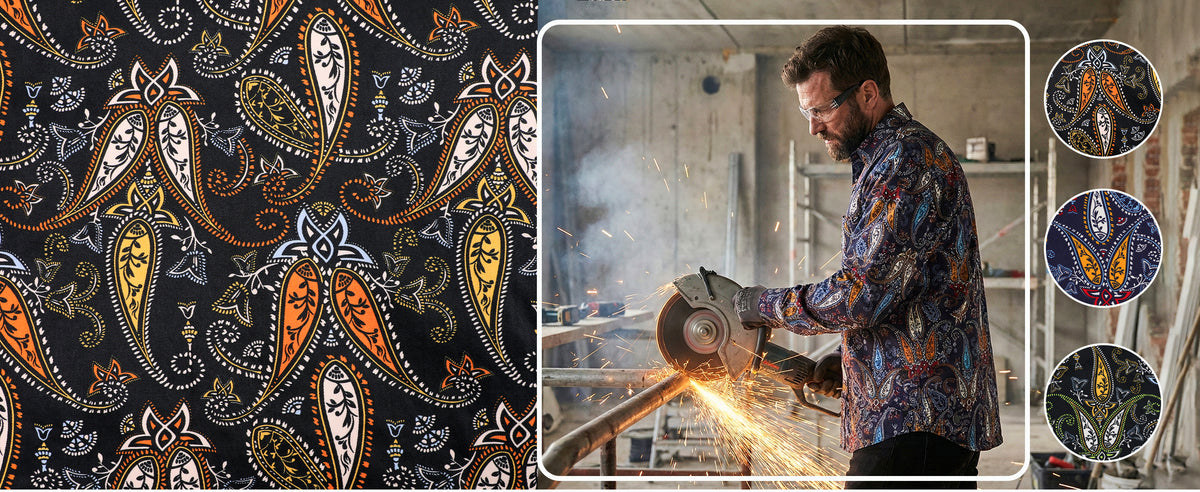 6.5OZ Lightweight Printed FR Shirts With Pearl Snap-0916A