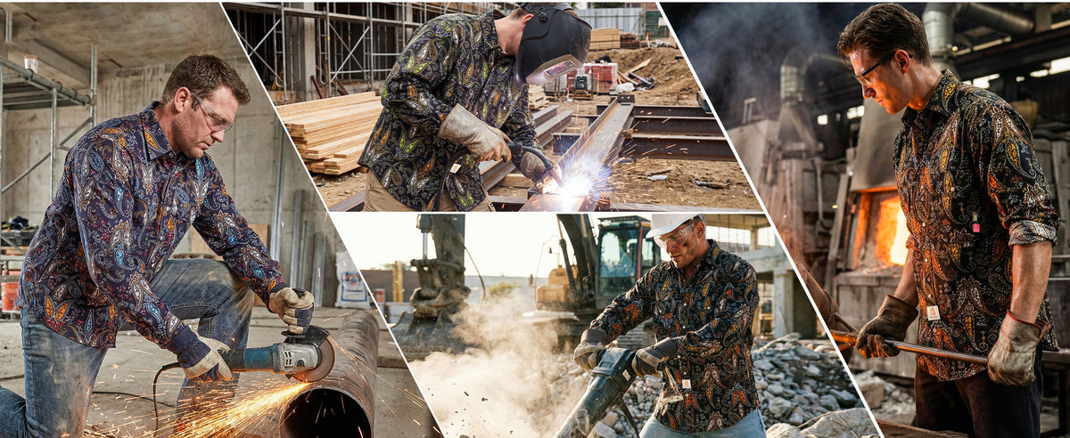 6.5OZ Lightweight Printed FR Shirts With Pearl Snap-0916A