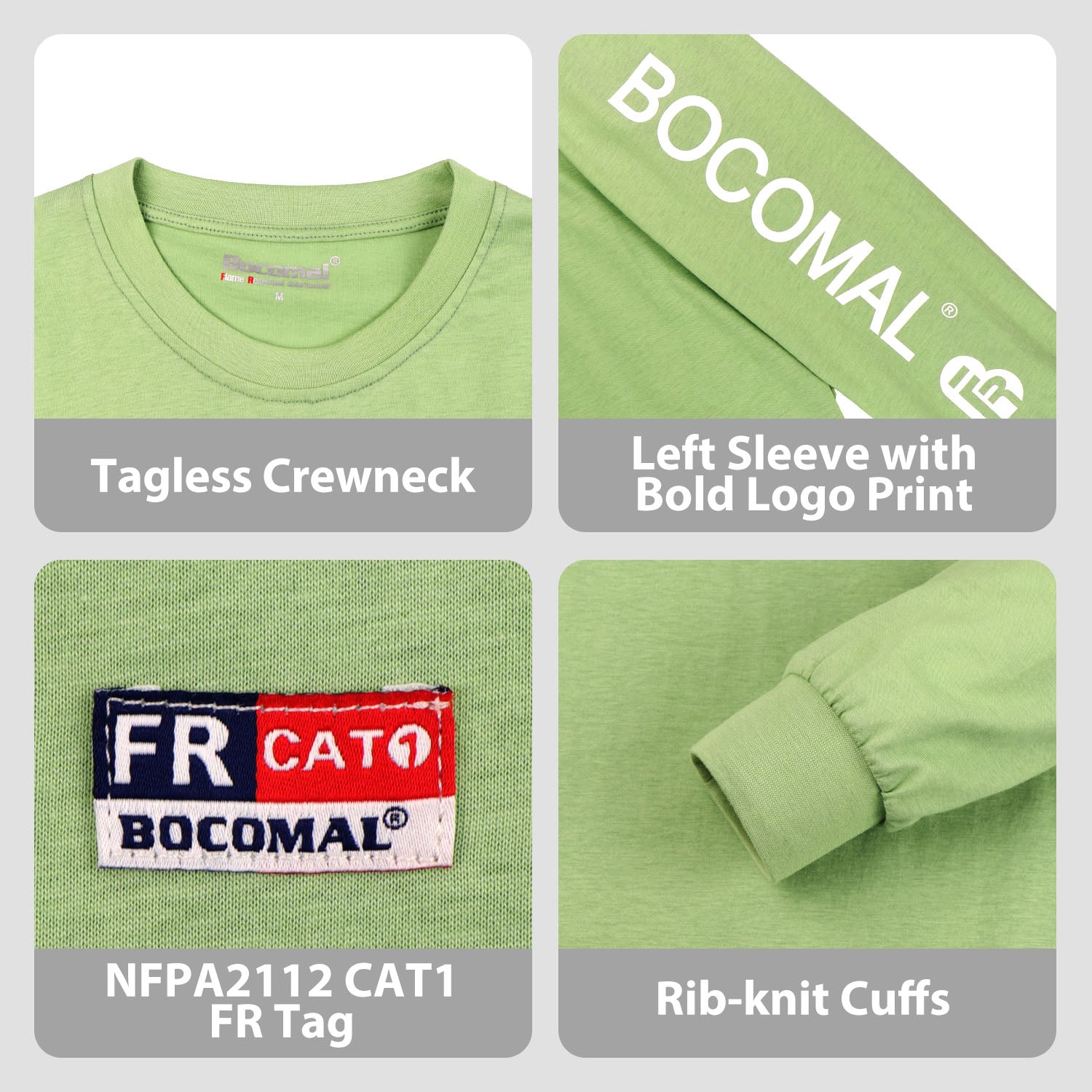 4.5OZ 100%Cotton Lightweight FR Tee with Left Sleeve Print(Clearance: Limit 2pcs)-C117