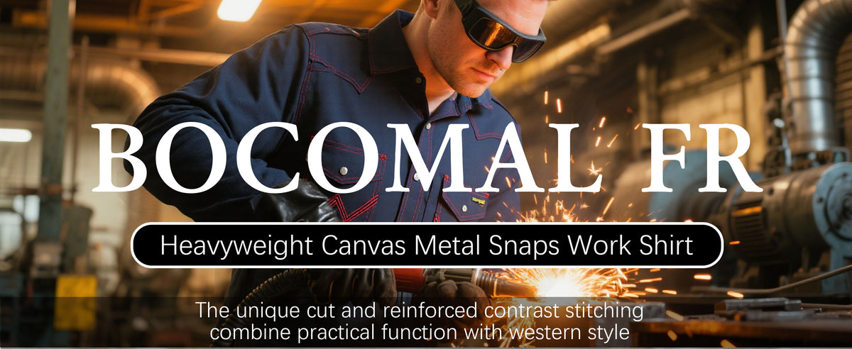 8.5oz Heavyweight Stretch Canvas FR Welding Shirts-0932