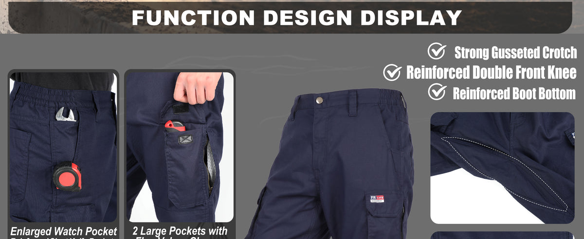 6.5OZ Breathable Airflow Vented Design FR Cargo Pants for Summer-B339