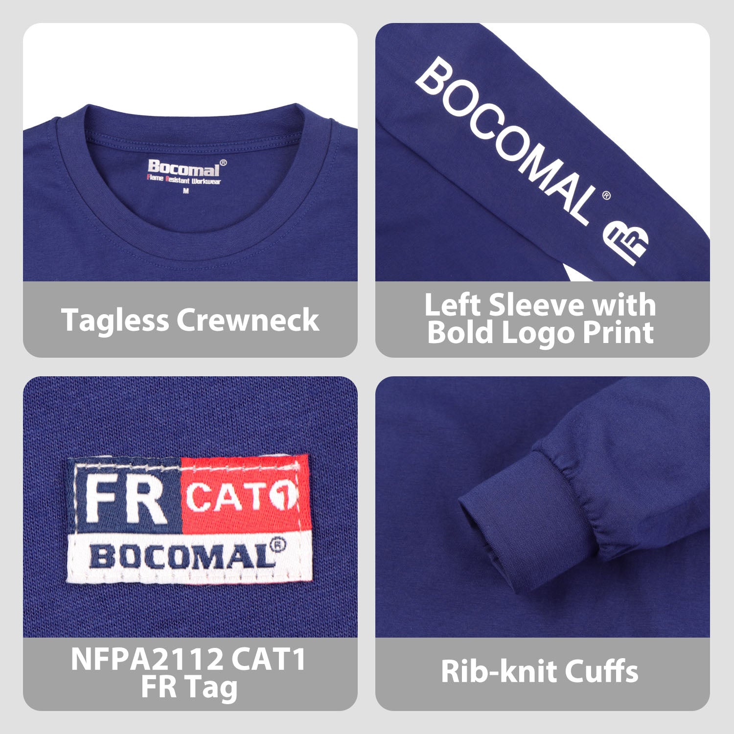 4.5OZ 100%Cotton Lightweight FR Tee with Left Sleeve Print(Clearance: Limit 2pcs)-C117