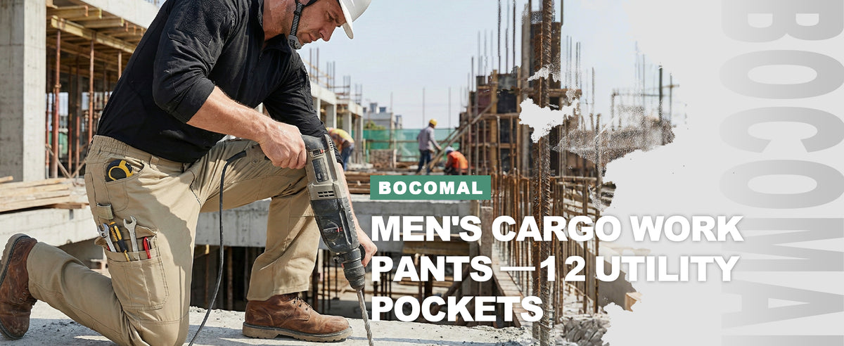 7oz Men's 12 Multi-Pockets 100% C Dura Comfort Water/Stain Resistant Work Cargo Pants - 031D