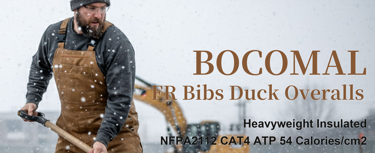 Insulated FR Bib Overalls with Thigh Zippers and Knee Pads for winter -8704