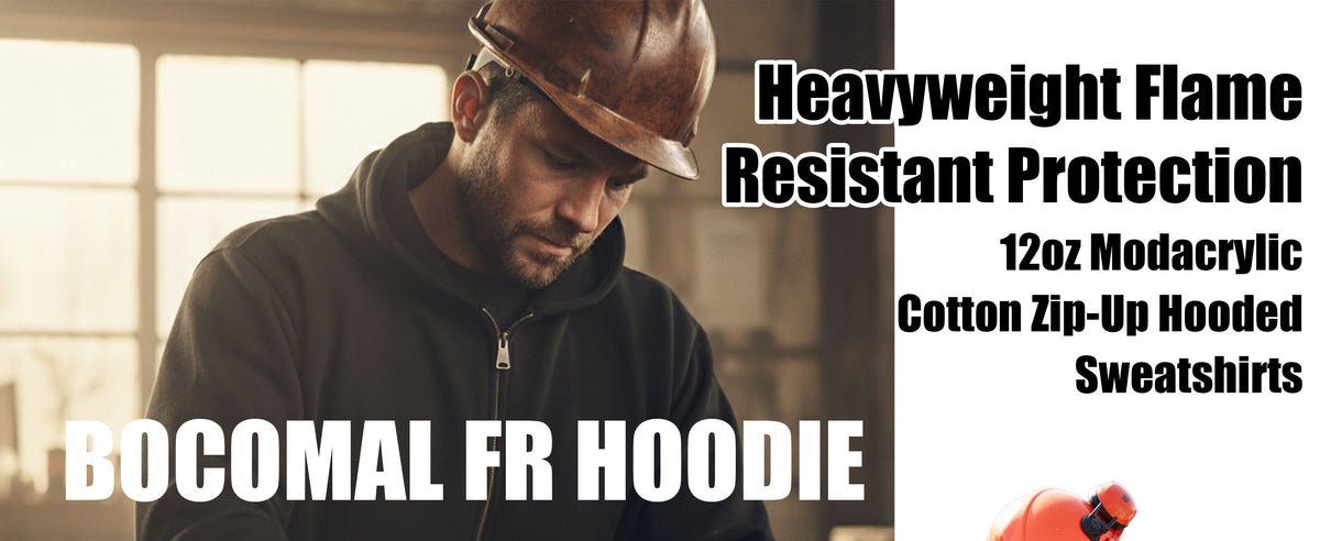 12.5oz Heavyweight Permanent Flame Resistant Modacrylic Cotton Hooded Sweatshirts-9634/9534