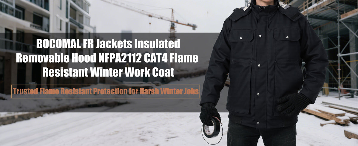 FR Jacket Insulated Heavyweight Canvas Flannel Lined,Detachable Hood-8804