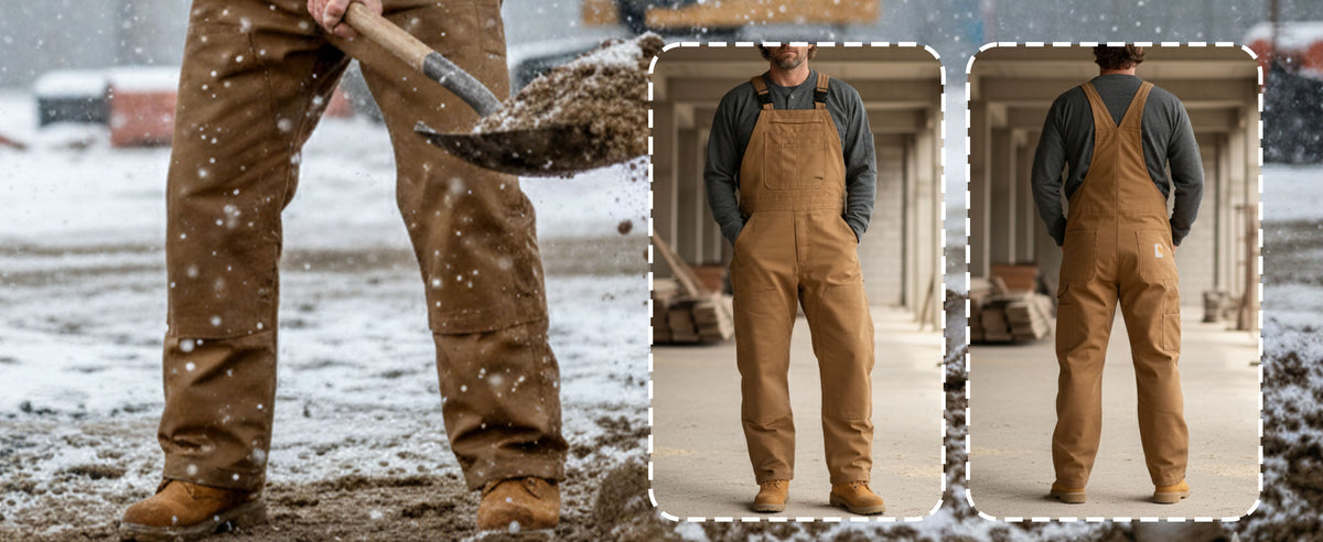 Insulated FR Bib Overalls with Thigh Zippers and Knee Pads for winter -8704