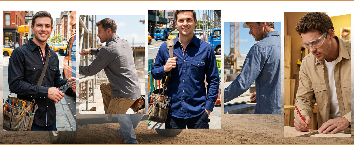 5OZ Lightweight 100% C Chambray Work Shirts(NON-FR) - SH041Q